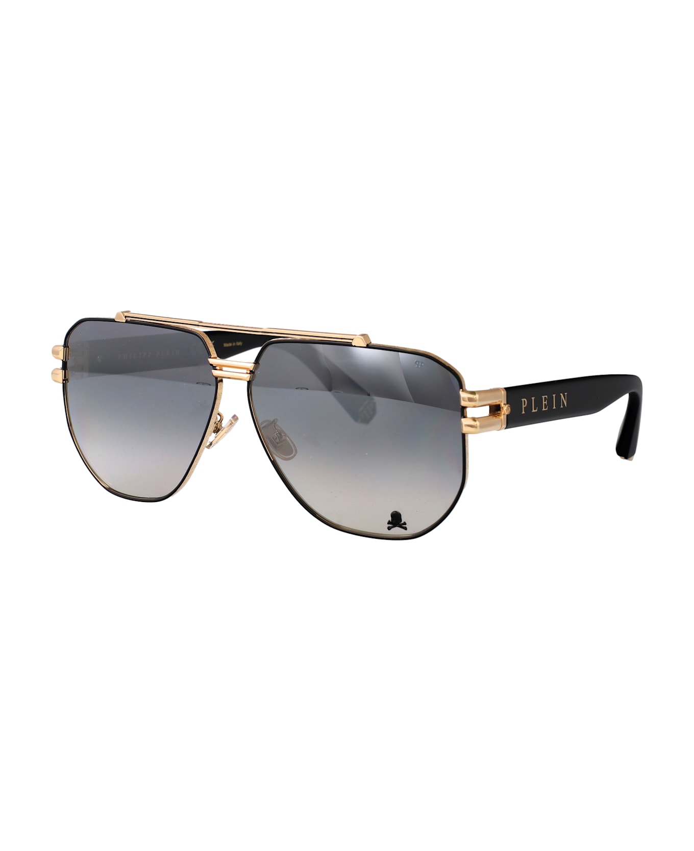 Philipp Plein Icon Sunglasses - ORO ROSE' LUCIDO C/PARTI NERO SEMILUCIDO