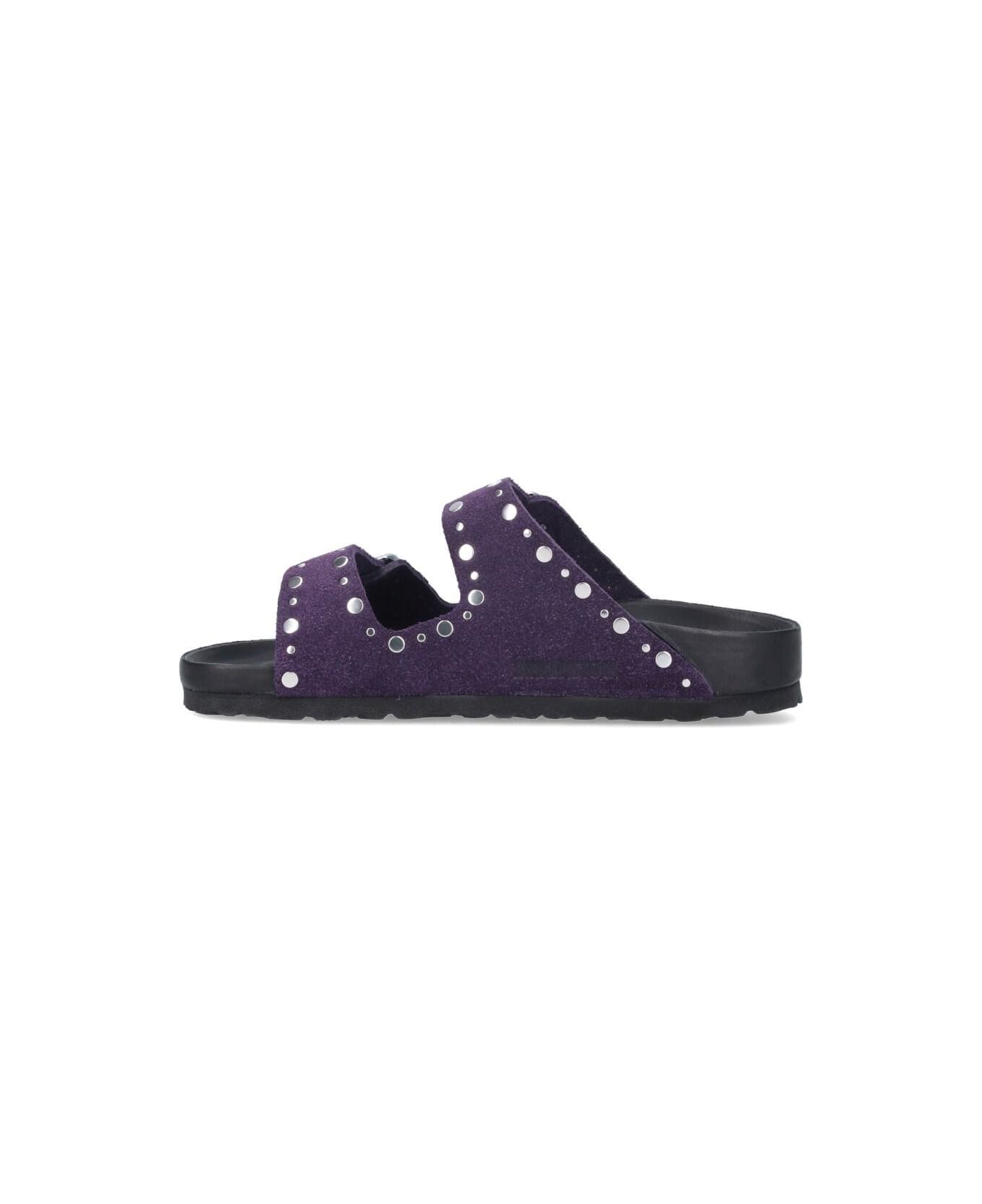 Birkenstock 
arizona Rivet
 Studs Sandals - Purple