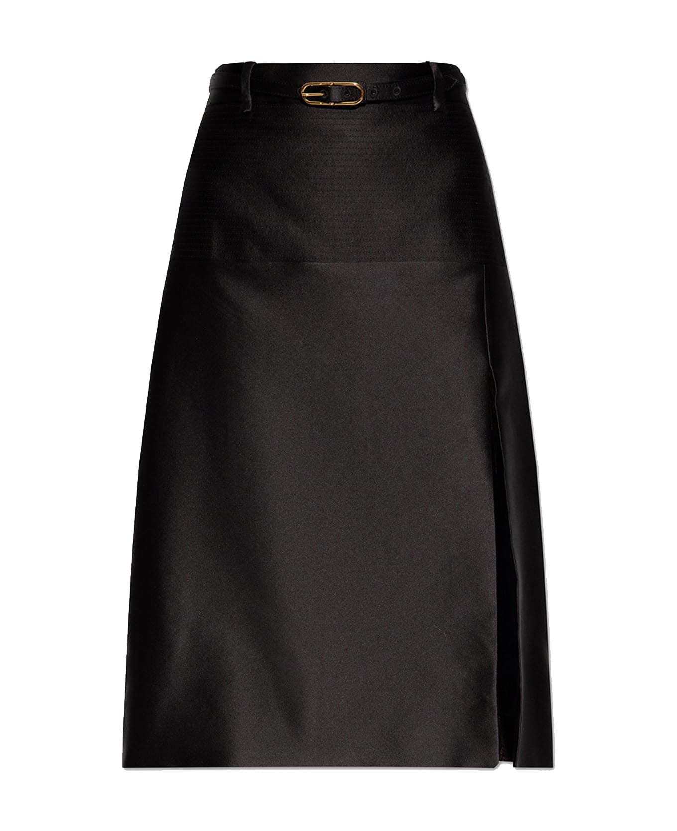 Gucci Silk Midi Skirt - Black