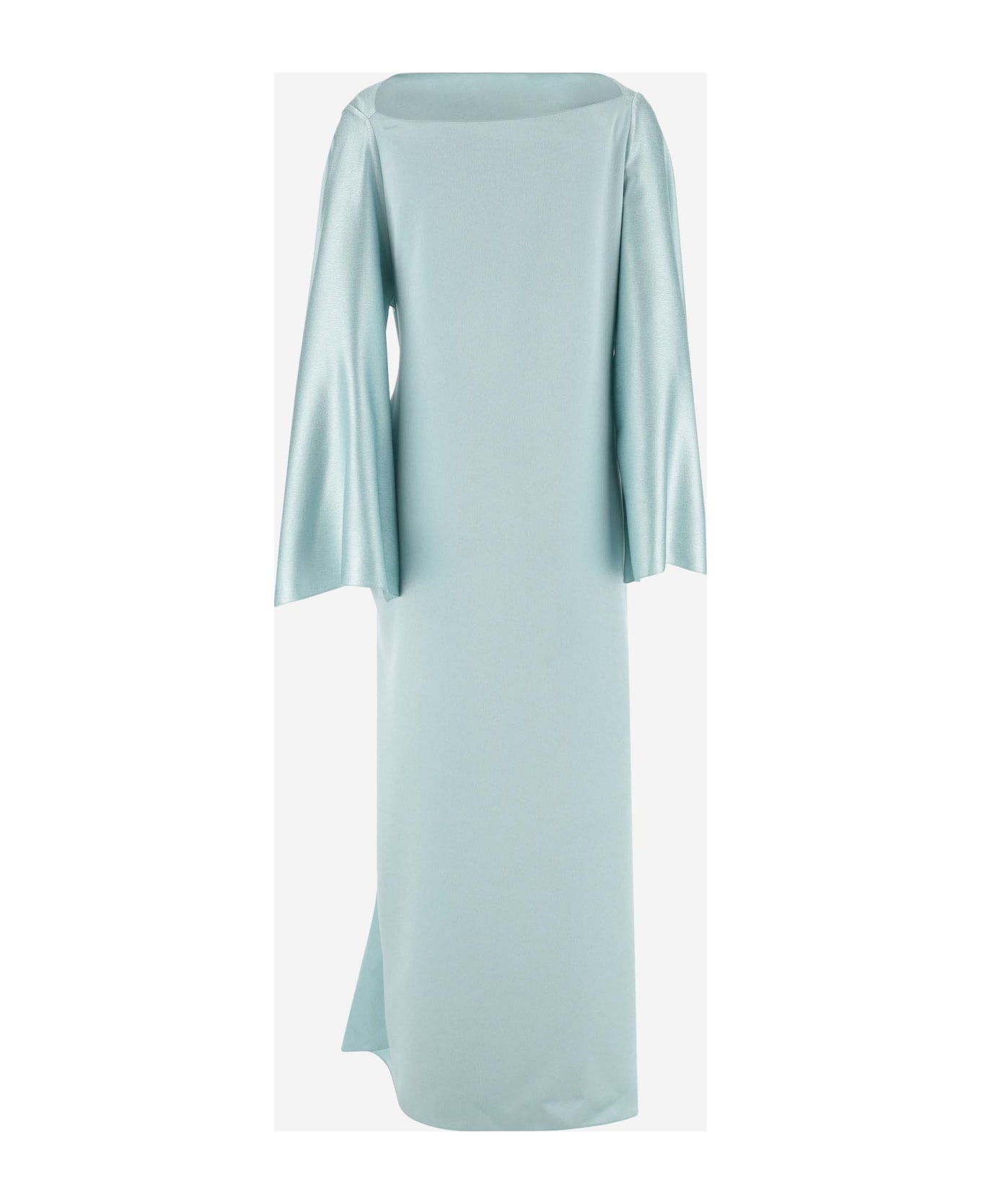 Stephan Janson Satin Long Dress - Clear Blue