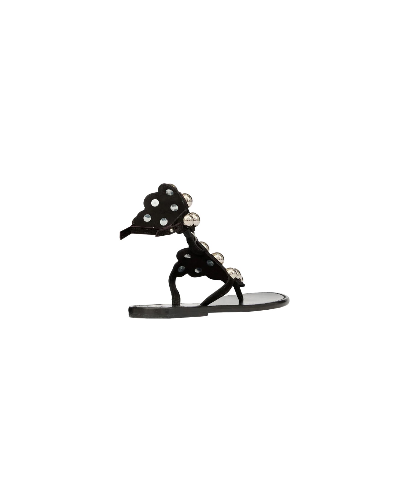 Marant Étoile 
velvee
 Black Leather Sandals - Black