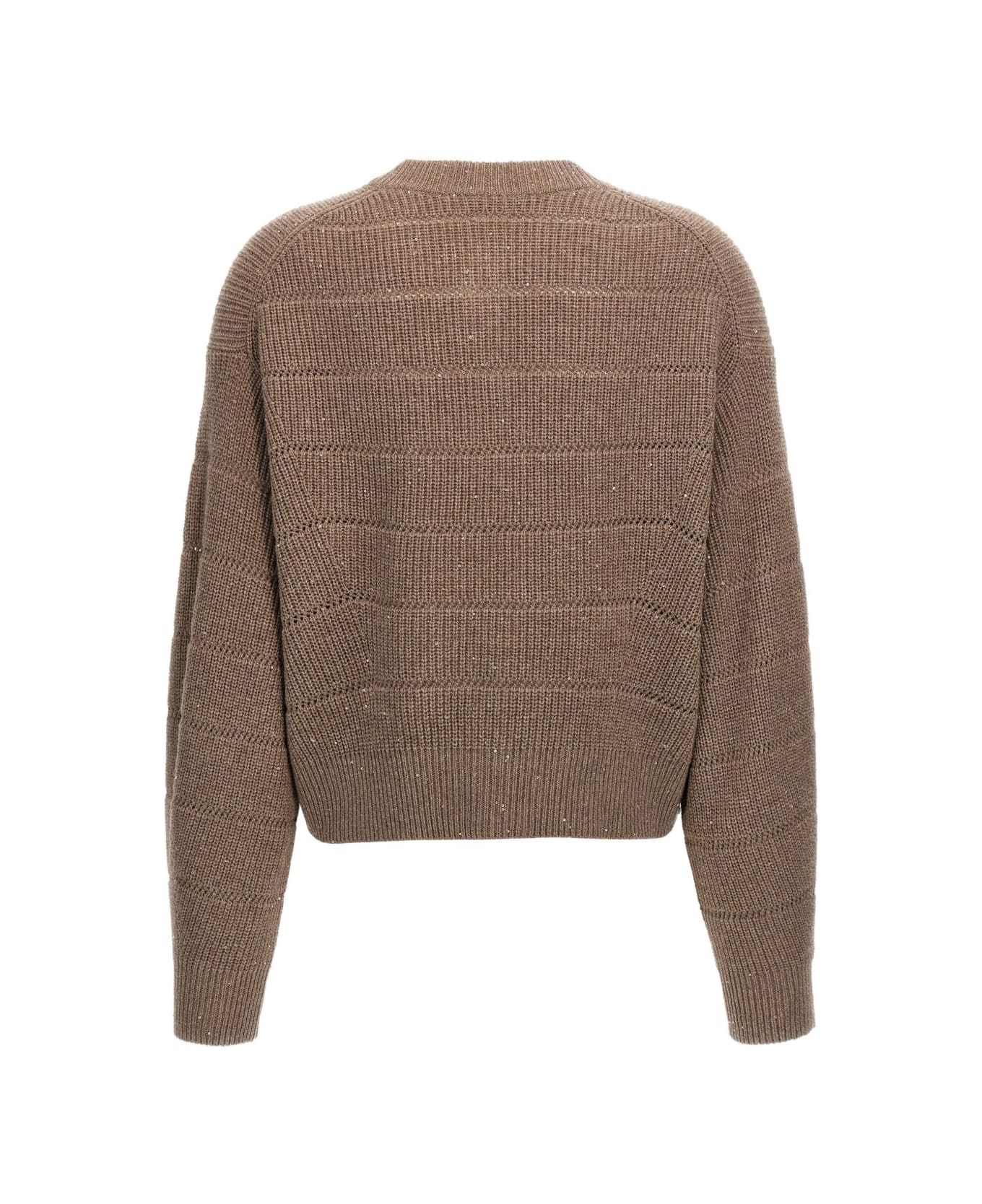 Brunello Cucinelli Ribbed Cardigan - Brown