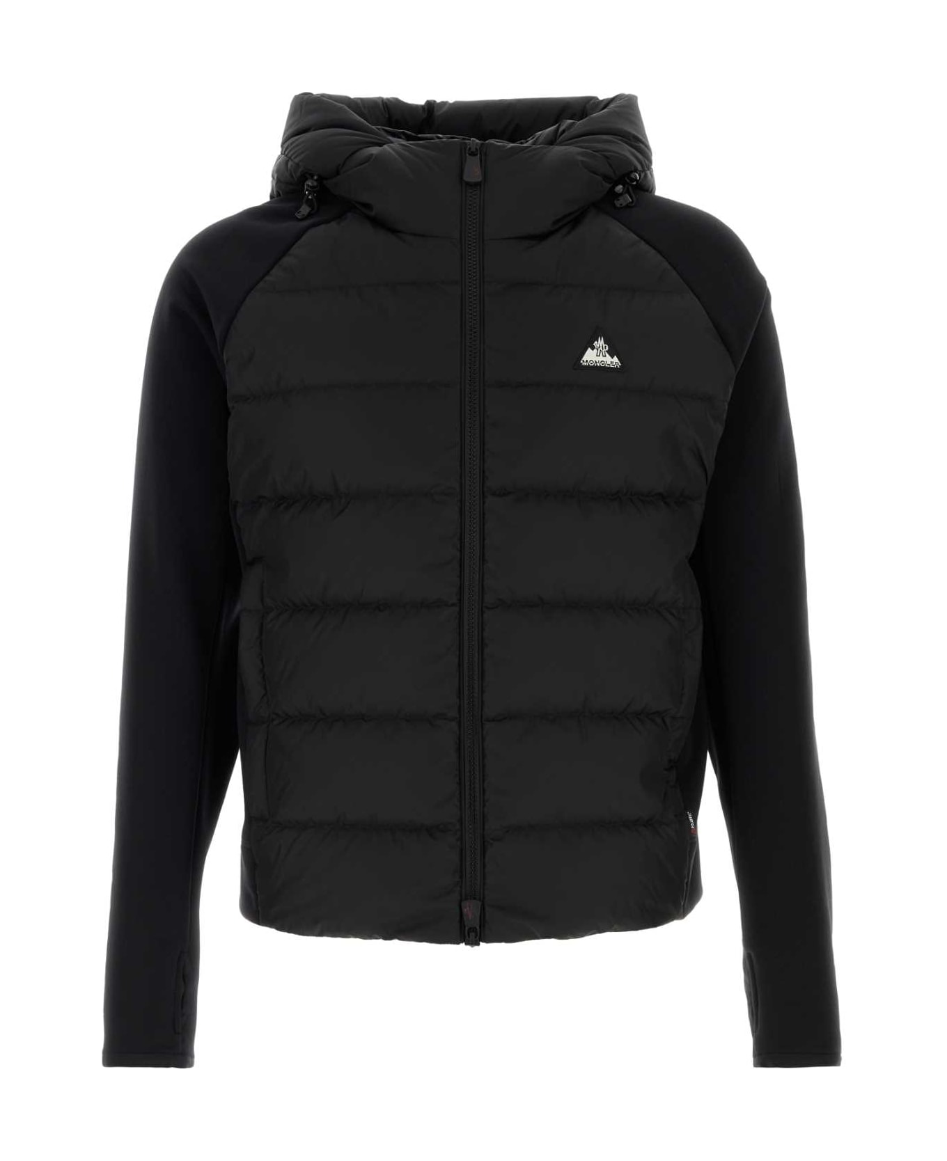 Moncler Grenoble Black Tech Fabric Cardigan - 999