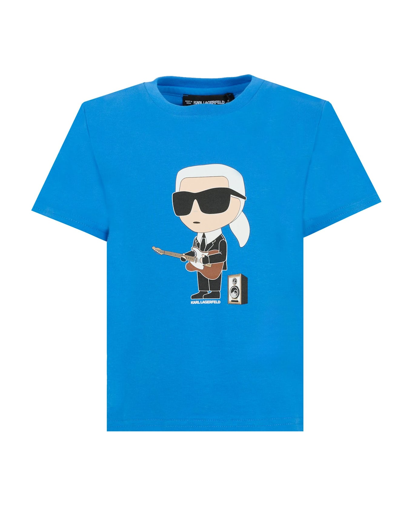 Karl Lagerfeld Kids Blue T-shirt For Boy With Karl Lagerfeld - Blue