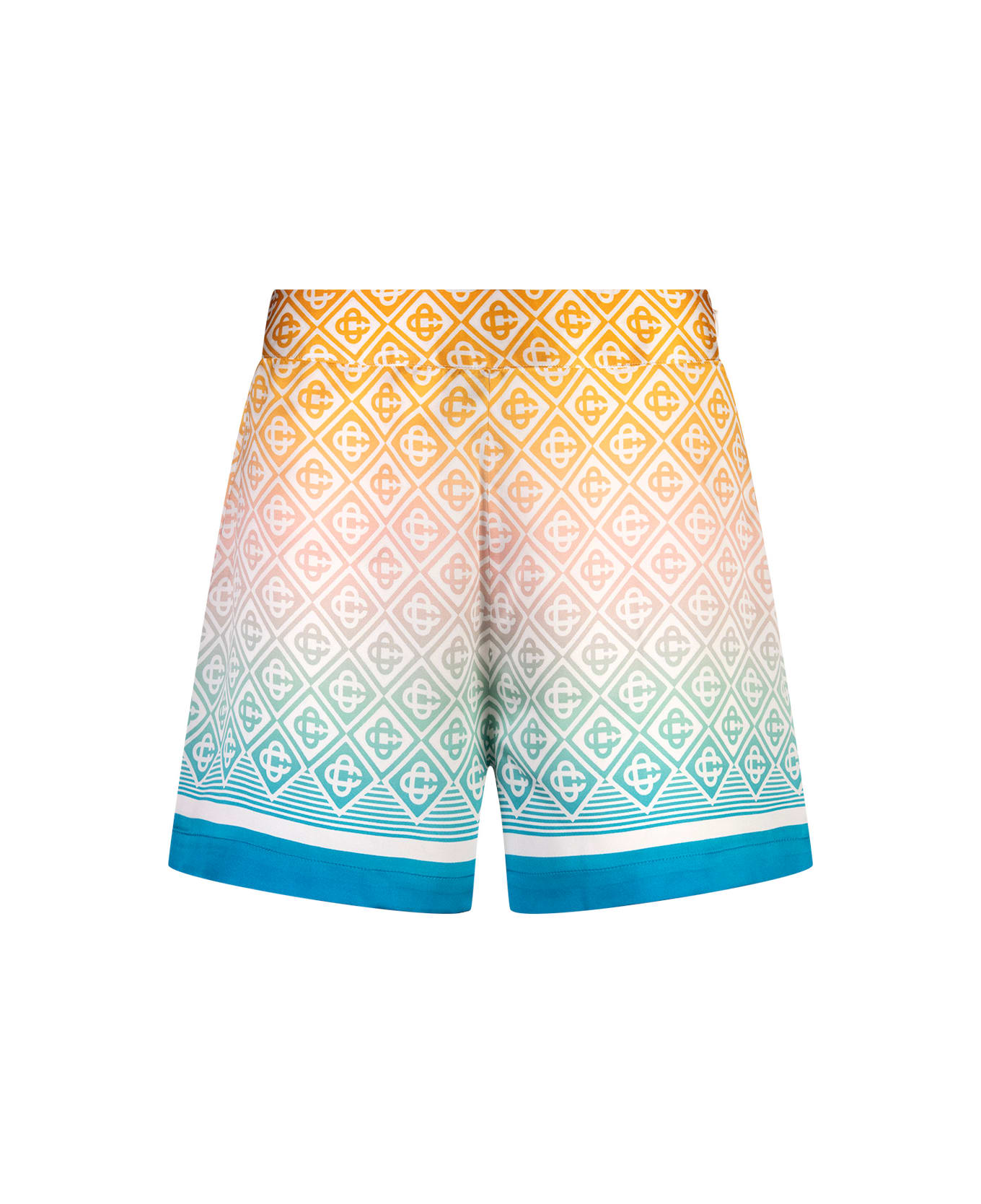 Casablanca Gradient Monogram Silk Shorts - MultiColour