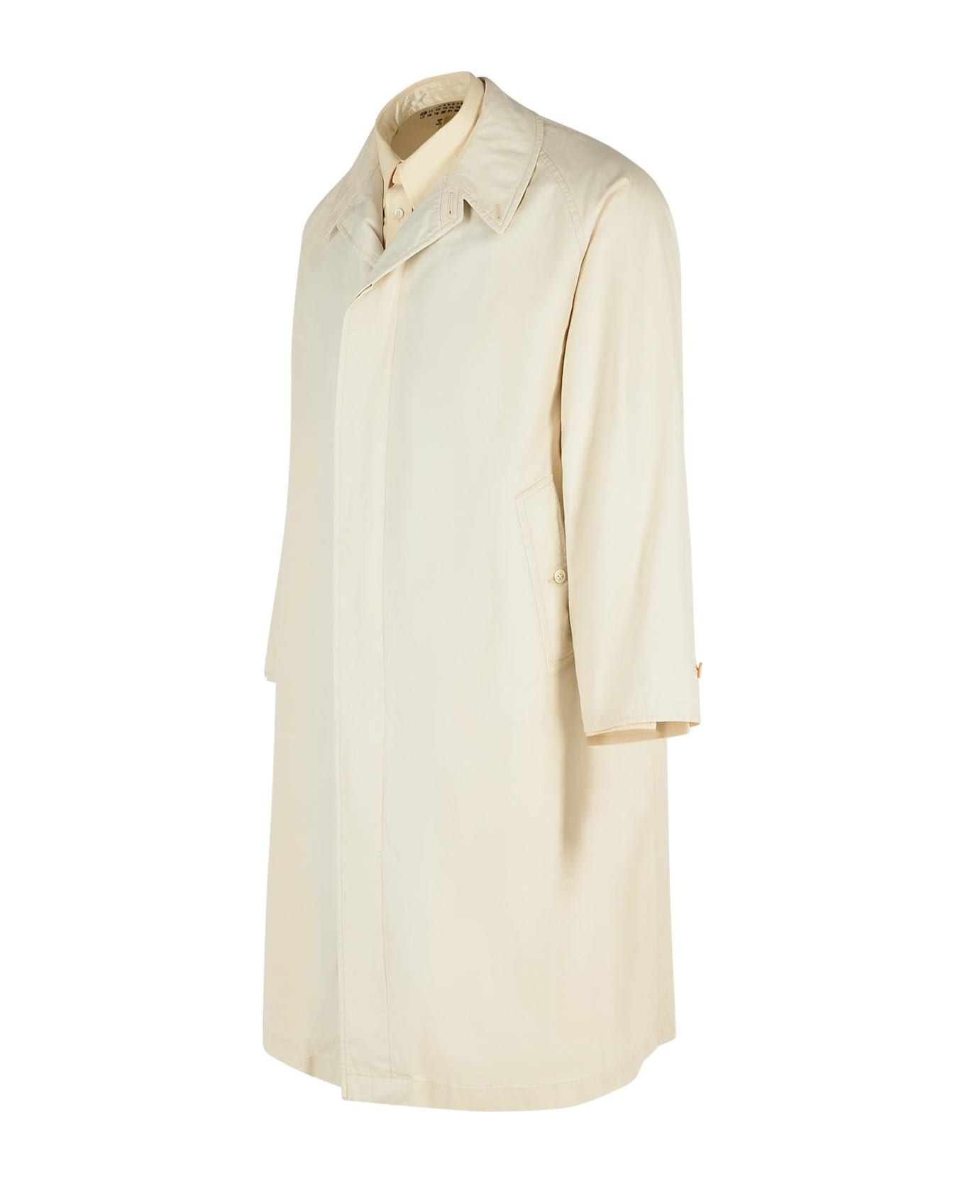 Maison Margiela Cotton Trench Coat - ivory