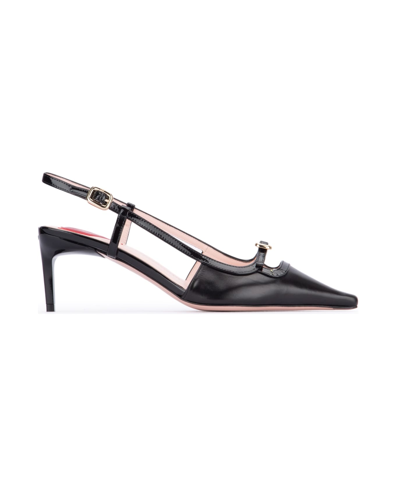 Roger Vivier Mini Buckle Sling Back Dec 55 - NERO