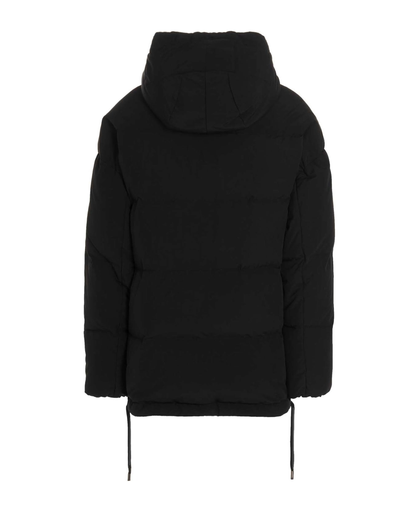 Dolce & Gabbana Logo Hooded Puffer Jacket - Black  