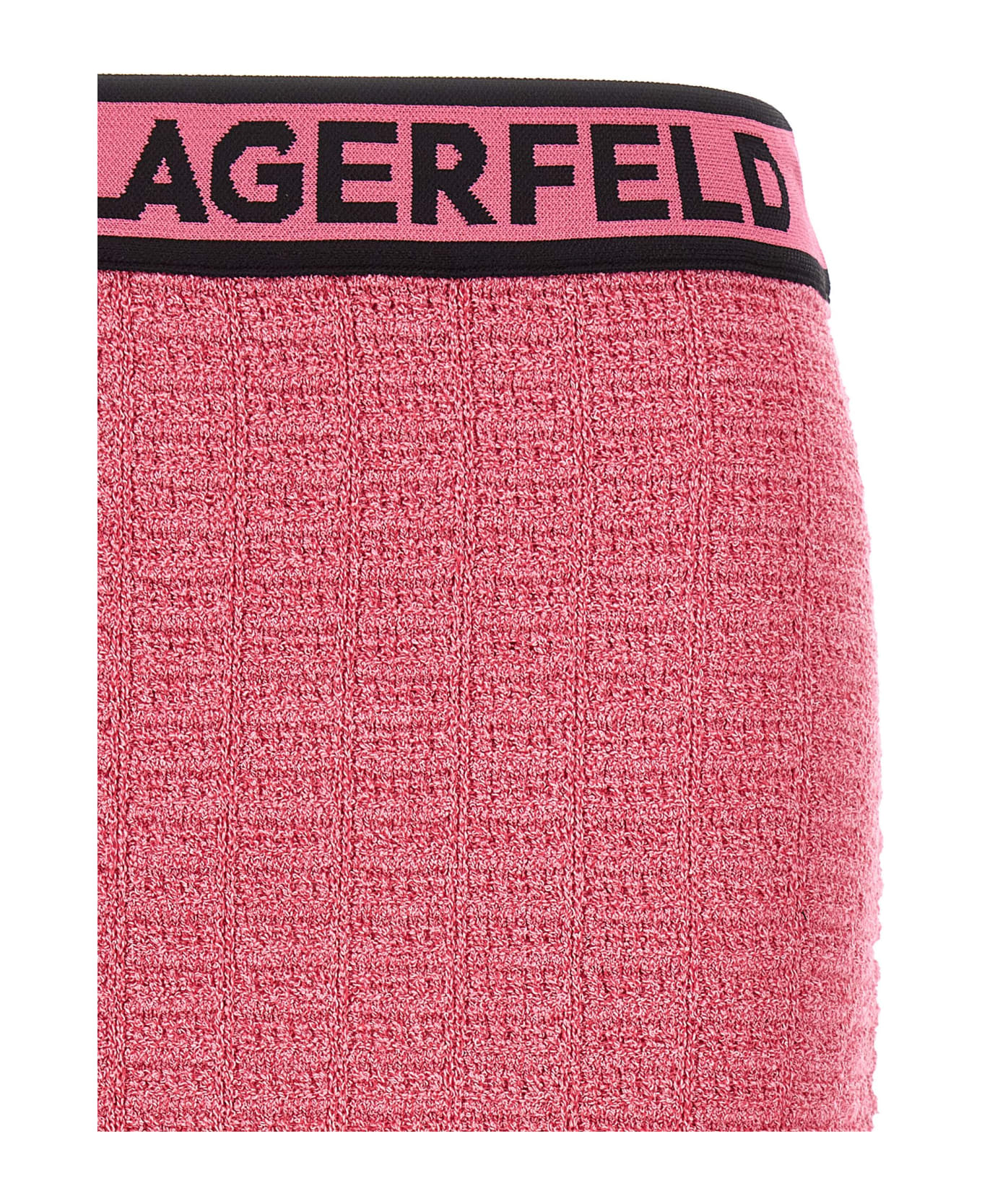Karl Lagerfeld Logo Tape Skirt - Pink