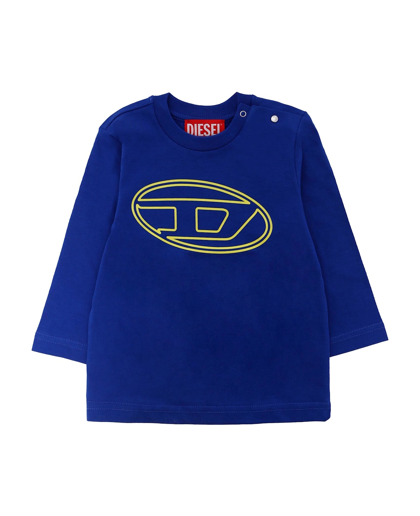 Diesel Blue T-shirt For Baby Boy With Logo - Blue
