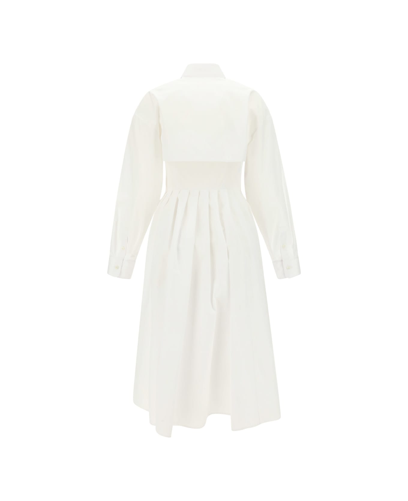 Prada Midi Dress - Bianco ワンピース＆ドレス