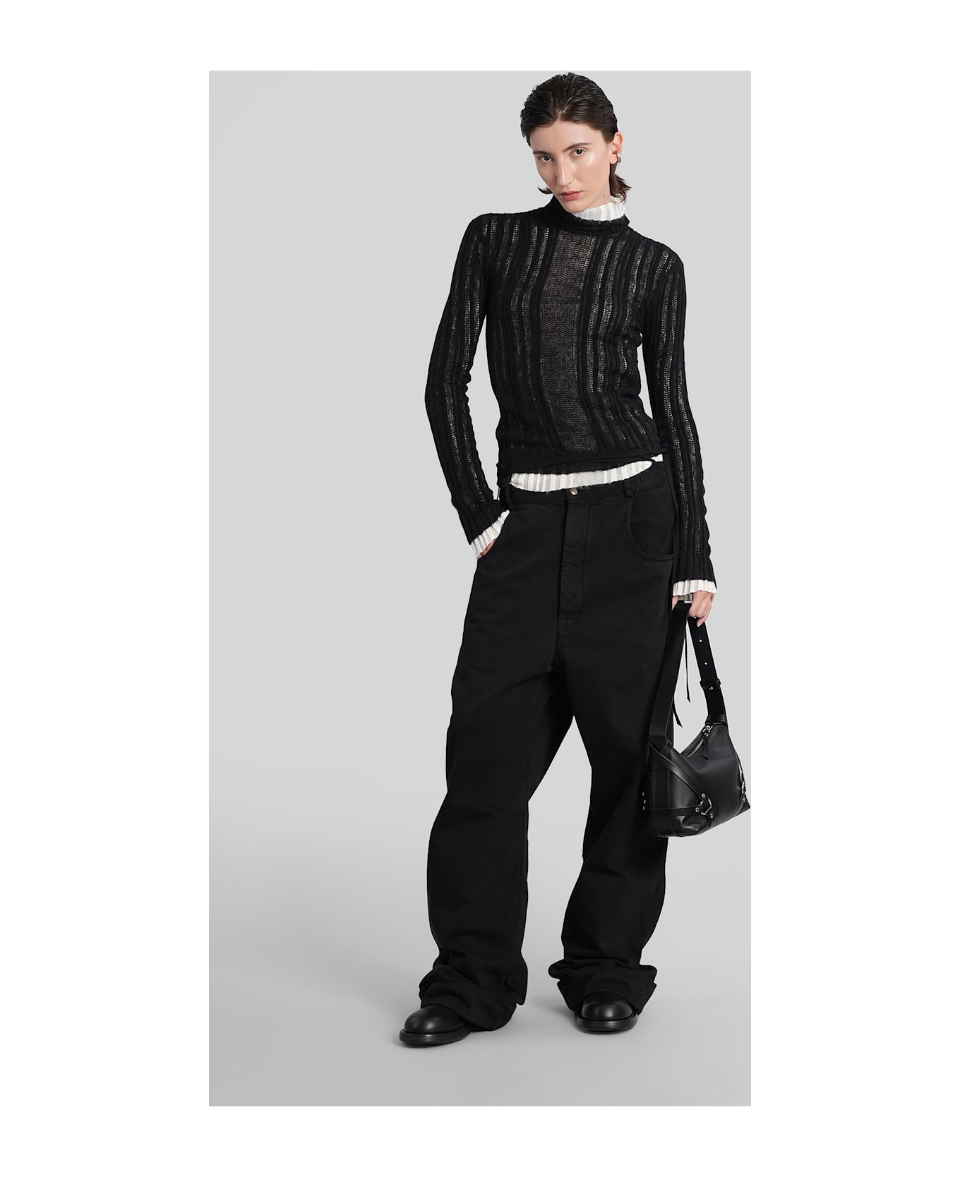 Ann Demeulemeester Kristel Jeans In Black Cotton - black
