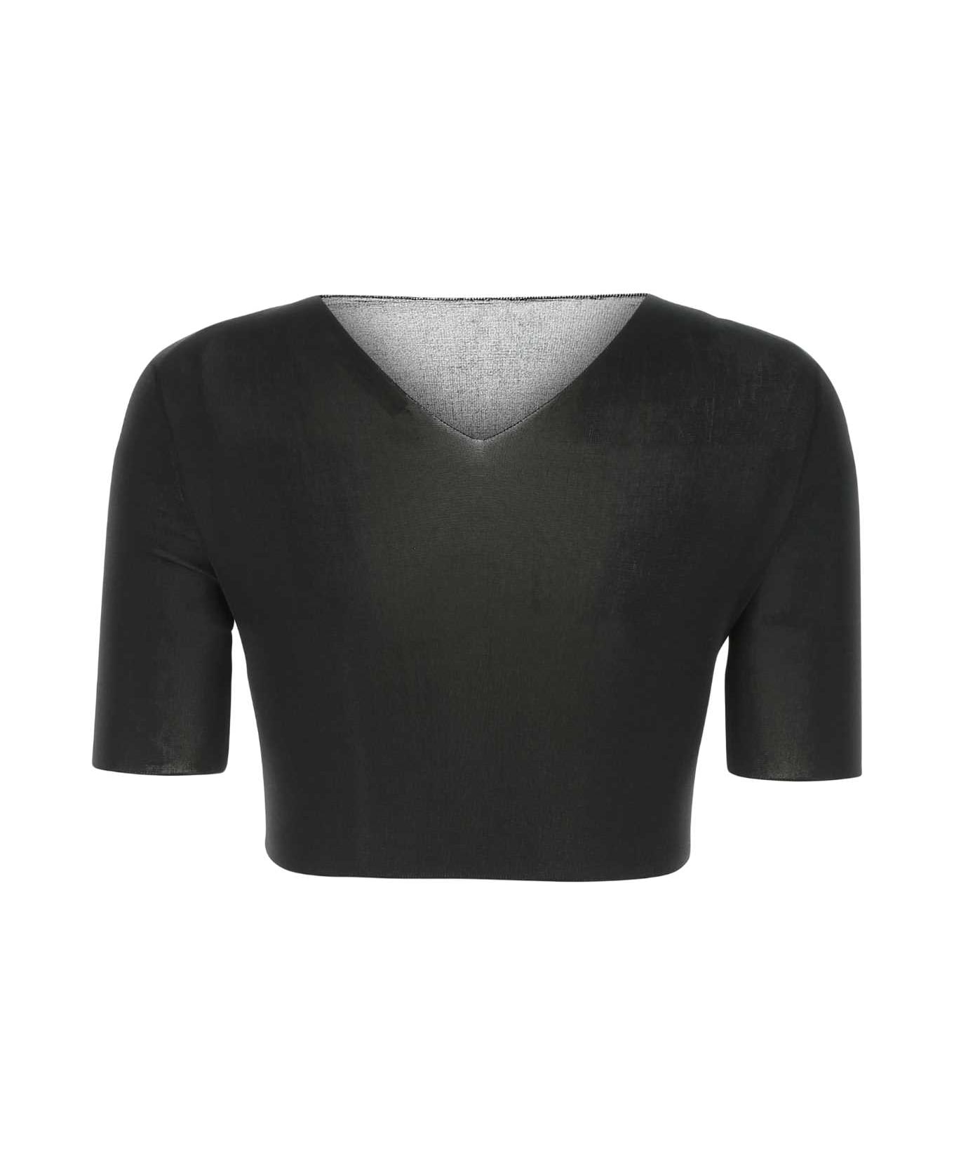 The Row Black Polyester Top - BLK