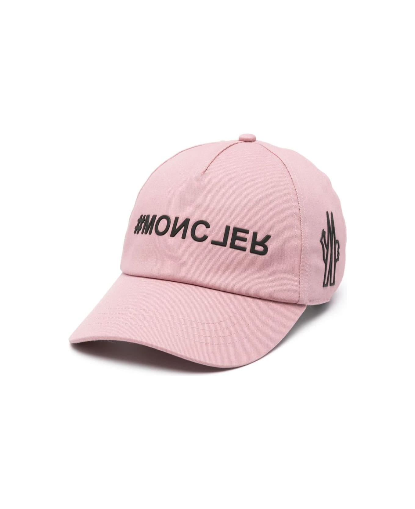 Moncler Grenoble Pink Baseball Hat With Embossed Logo - Pink