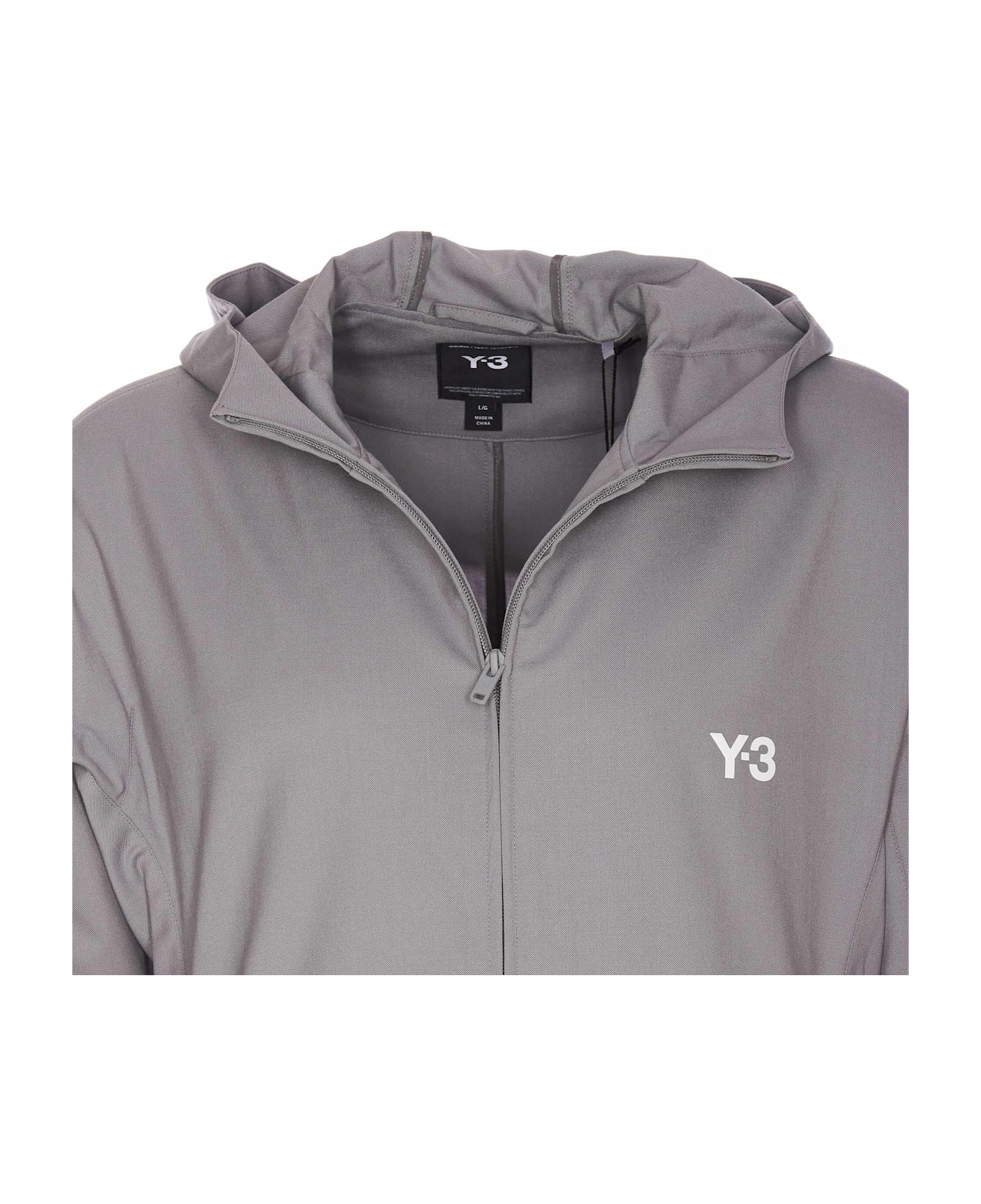 Y-3 Red Wo Hooded Sweatshirt - Grey