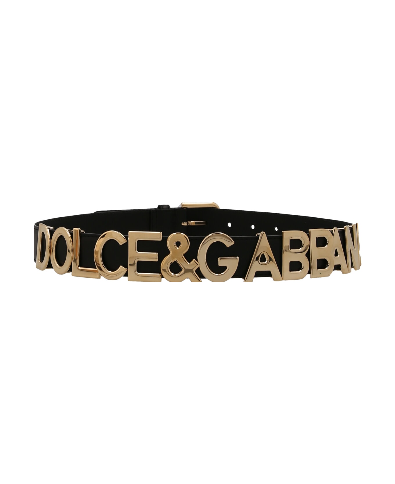 Dolce Canvas & Gabbana Logo Belt - Black  