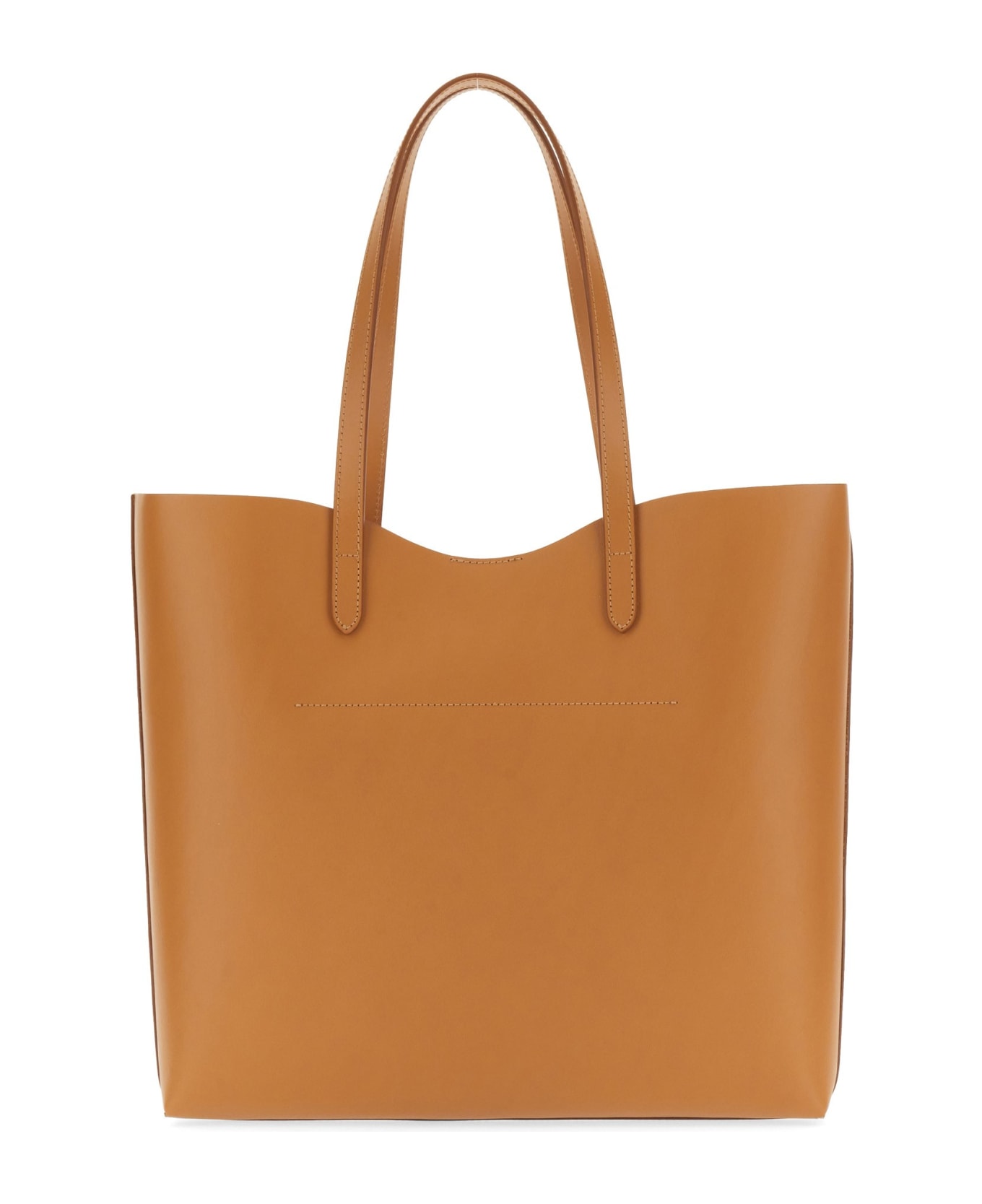 Il Bisonte Shopper Bag With Logo - CUOIO