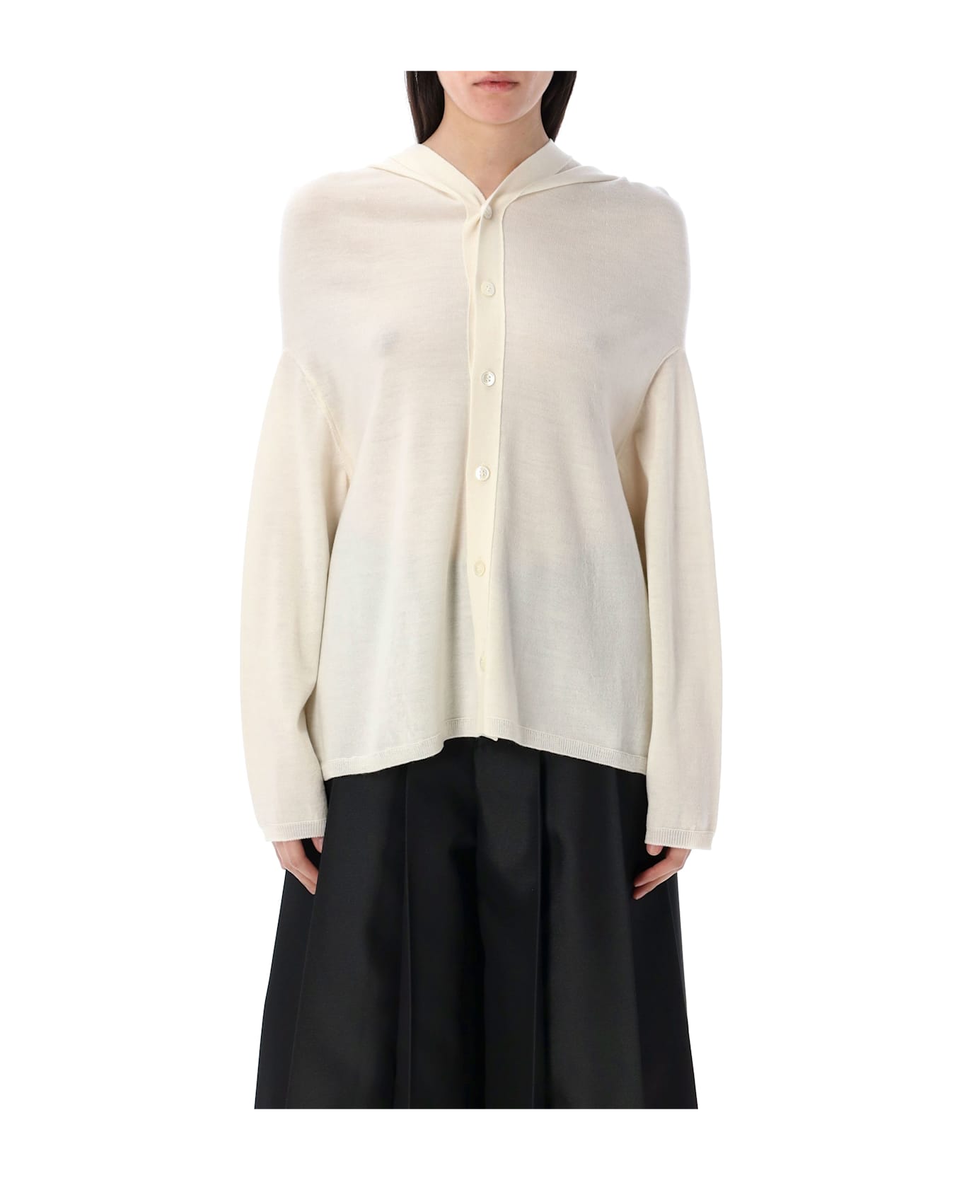 Comme des Garçons Hooded Cardigan - OFF WHITE