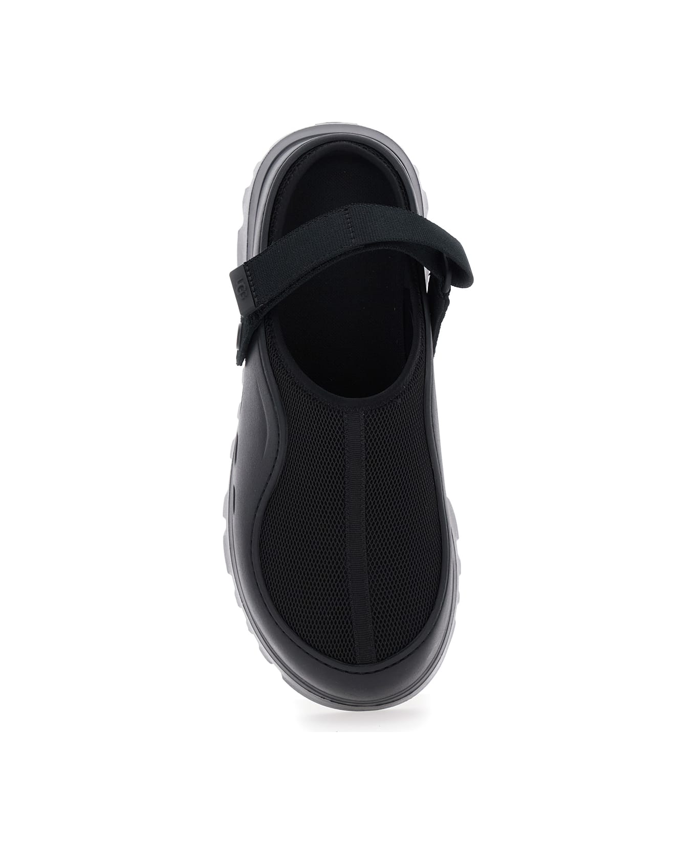 UGG 'peakmod' Black Mules With Adjustable Strap And Lug Sole In Tech Fabric Man - Black