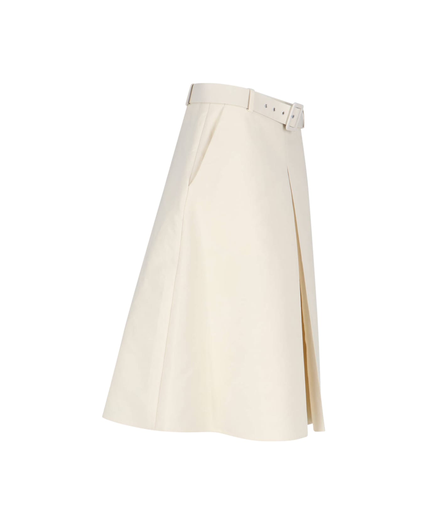 Marni Flared Midi Skirt - Cream