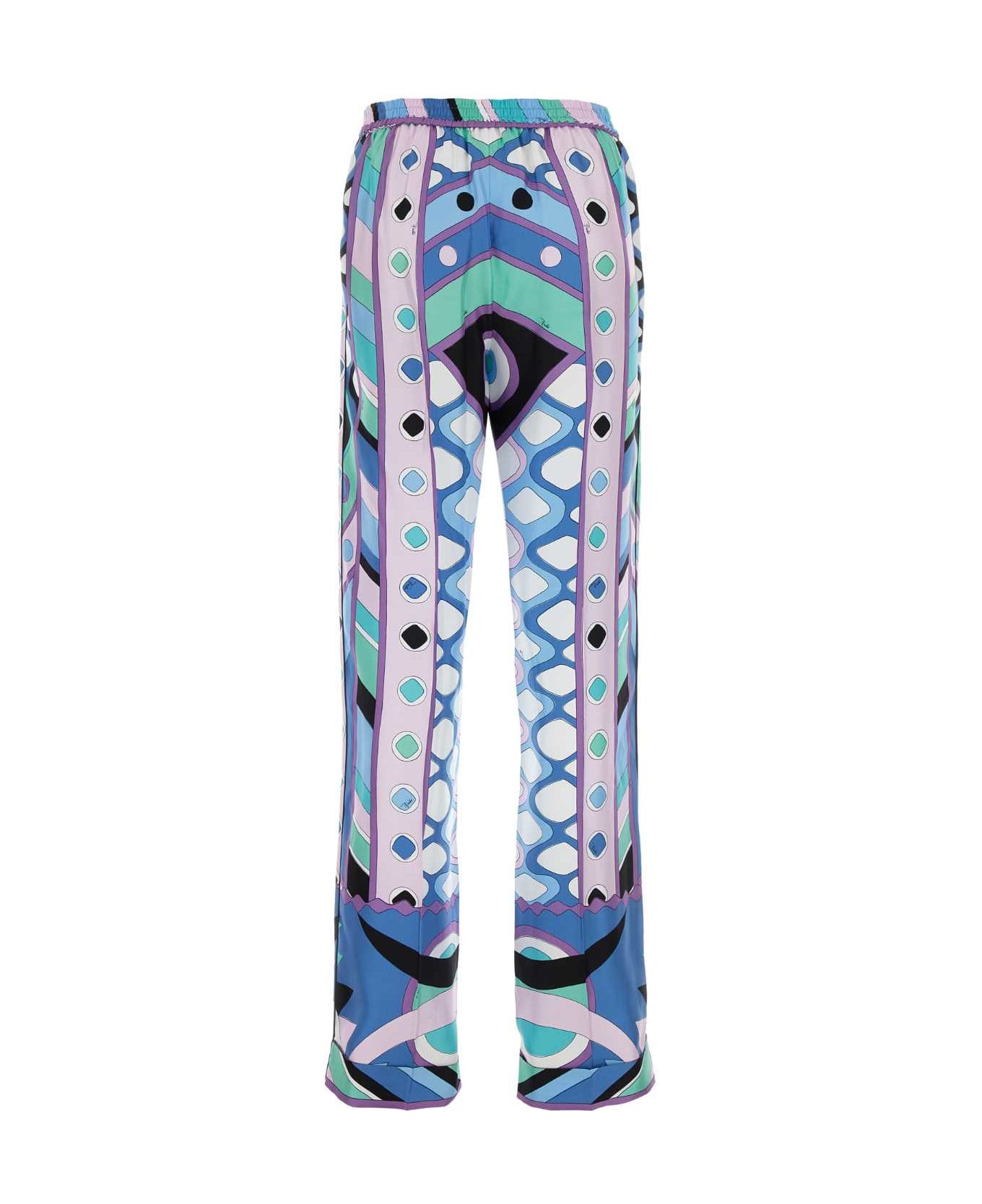 Pucci Printed Silk Wide-leg Pant - CELESTEBIANCO