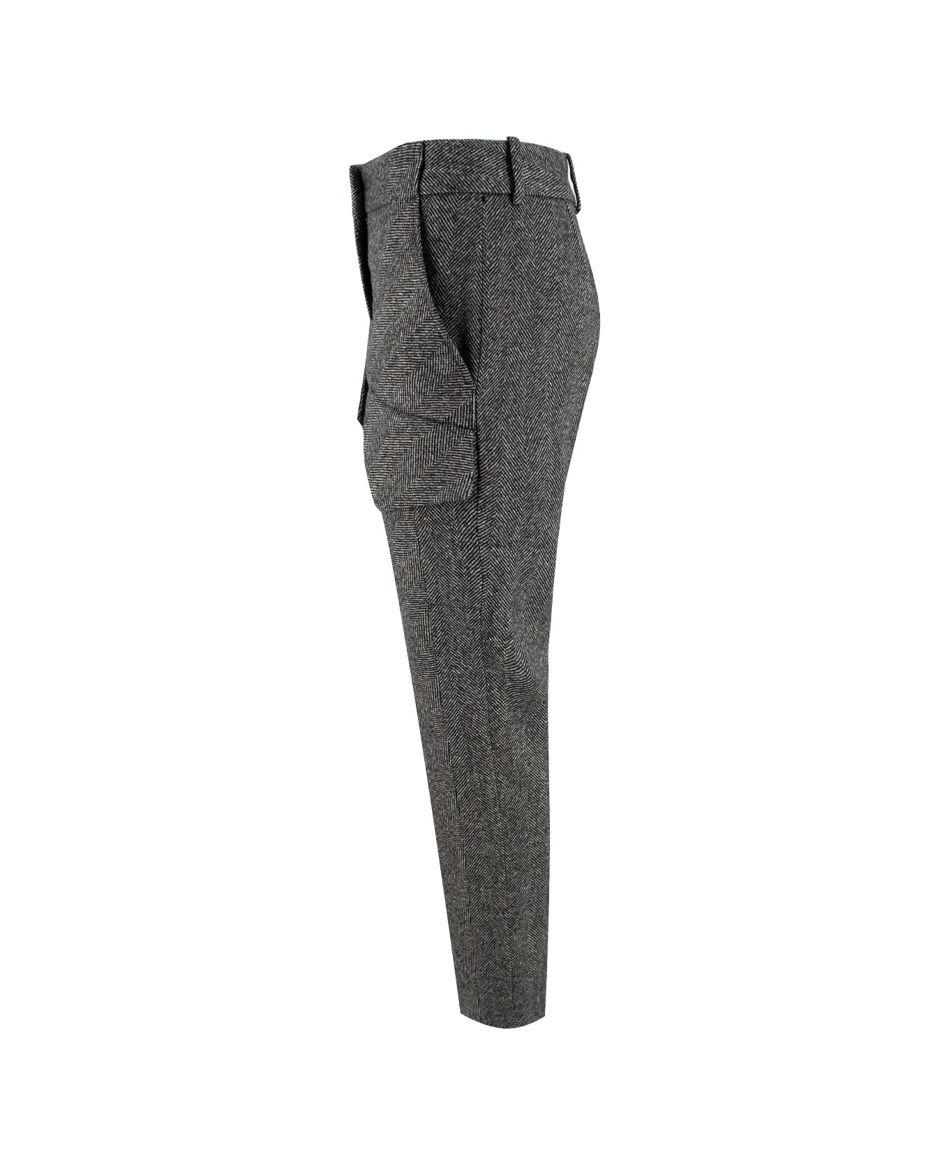 Ermanno Scervino Trousers - SPIGATO BIANCO NERO