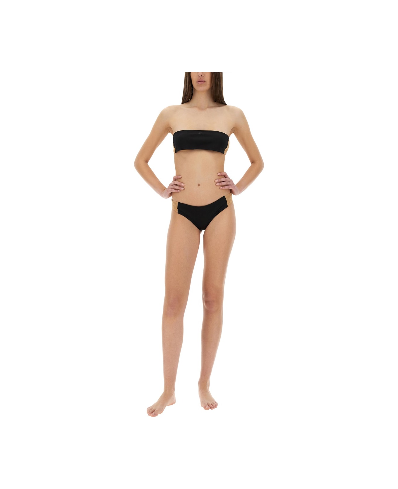 Courrèges 
illusion
 Bikini Swimsuit - BLACK