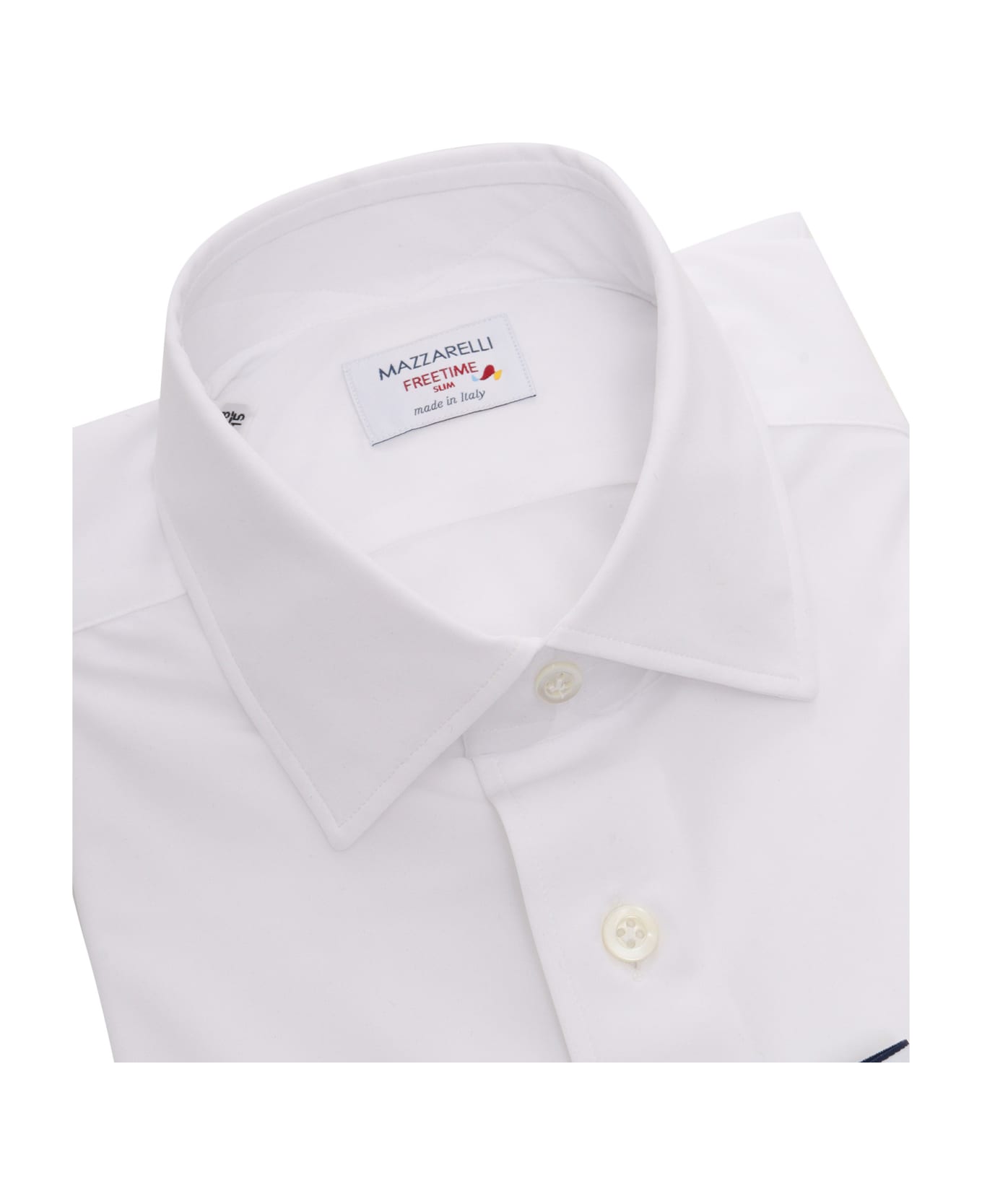 Mazzarelli White Freetime Shirt - WHITE