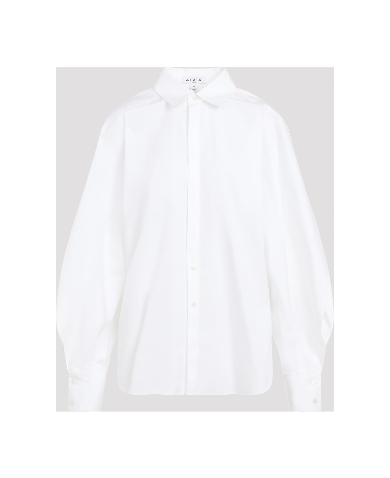 Alaia Alaïa Cotton Round Shirt - Blanc