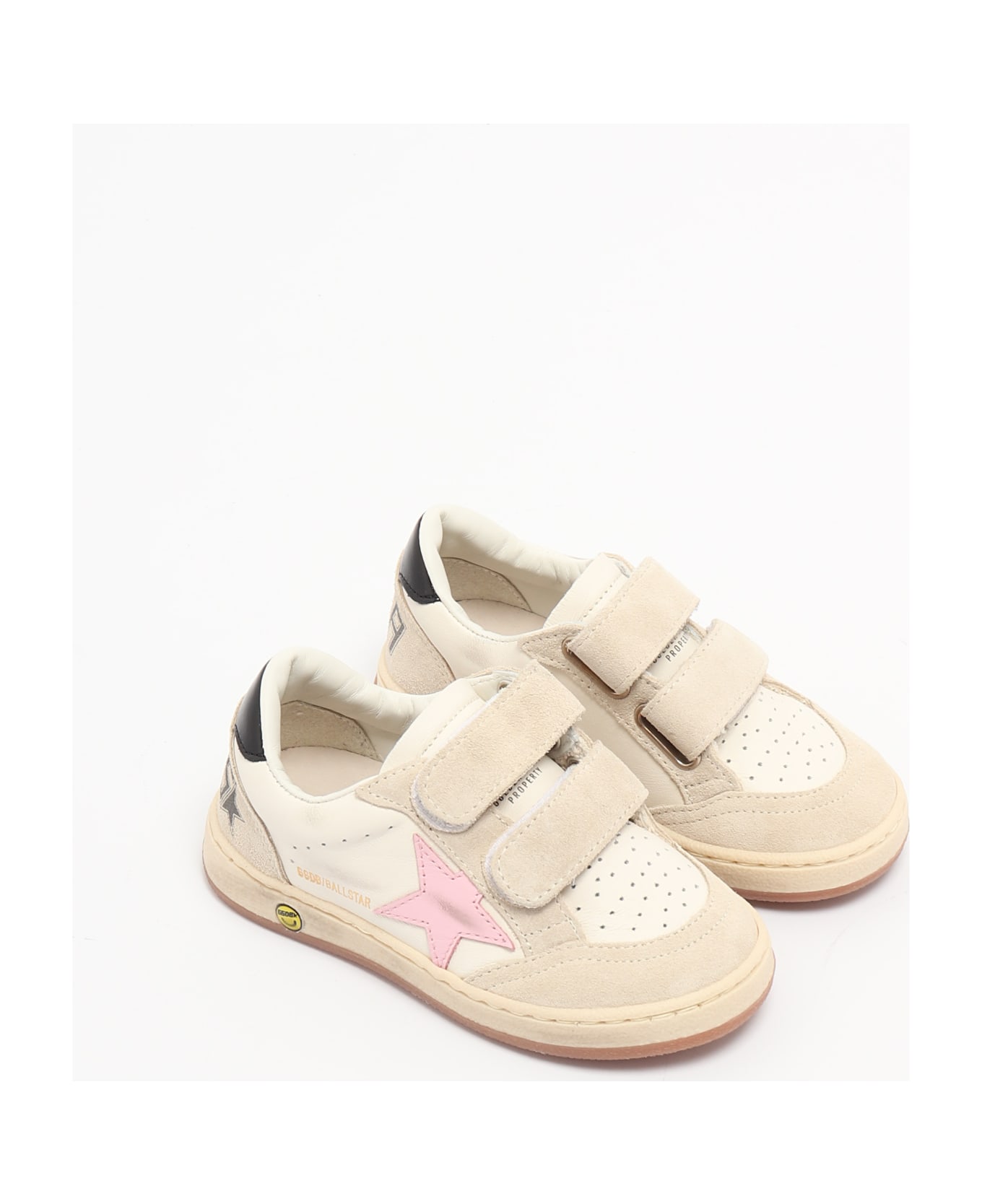 Golden Goose Ballstar Strap Sneaker - BIANCO-ROSA 