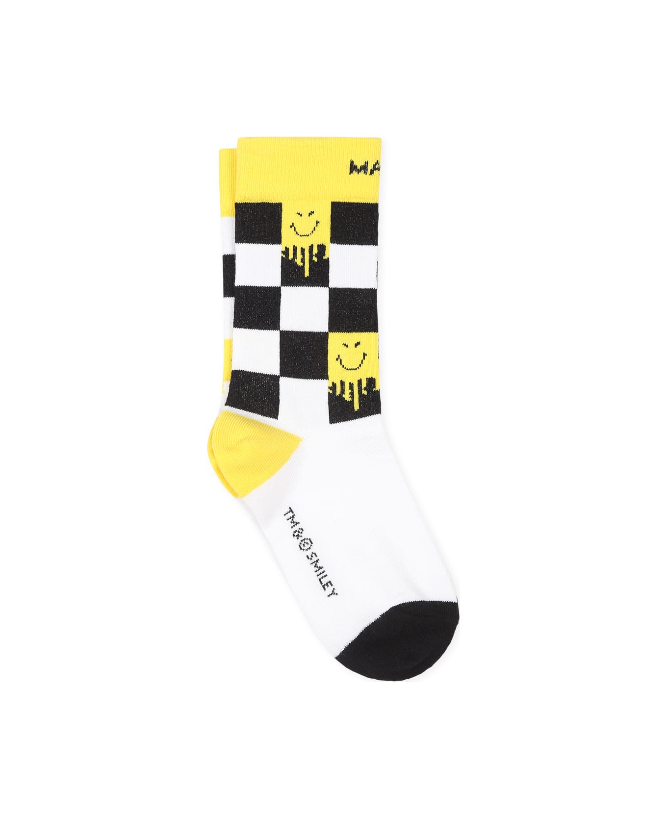 Little Marc Jacobs White Socks For Kids With Smiley - Multicolor