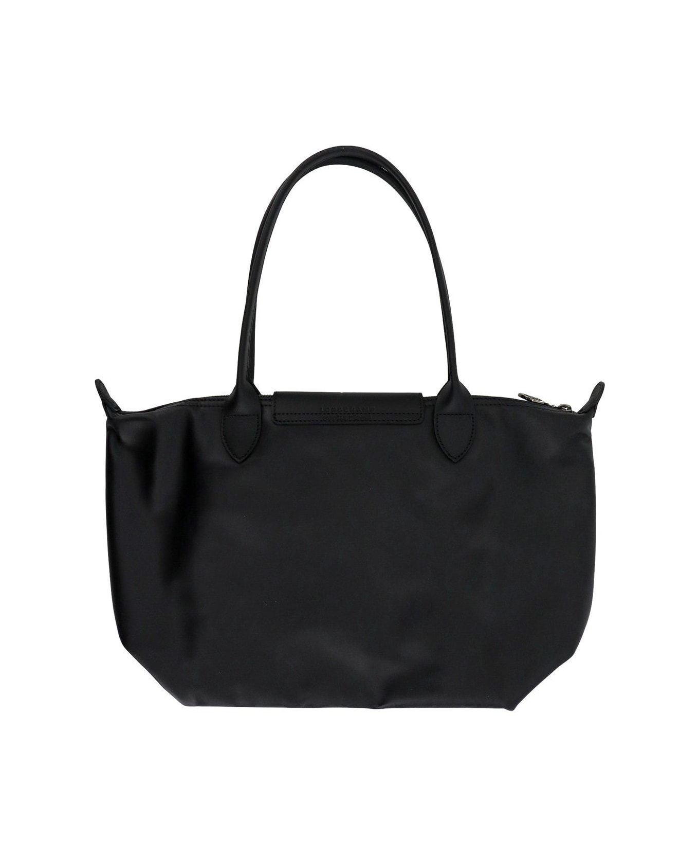 Longchamp Le Pliage Xtra Snap-buttoned Medium Tote Bag - BLACK トートバッグ