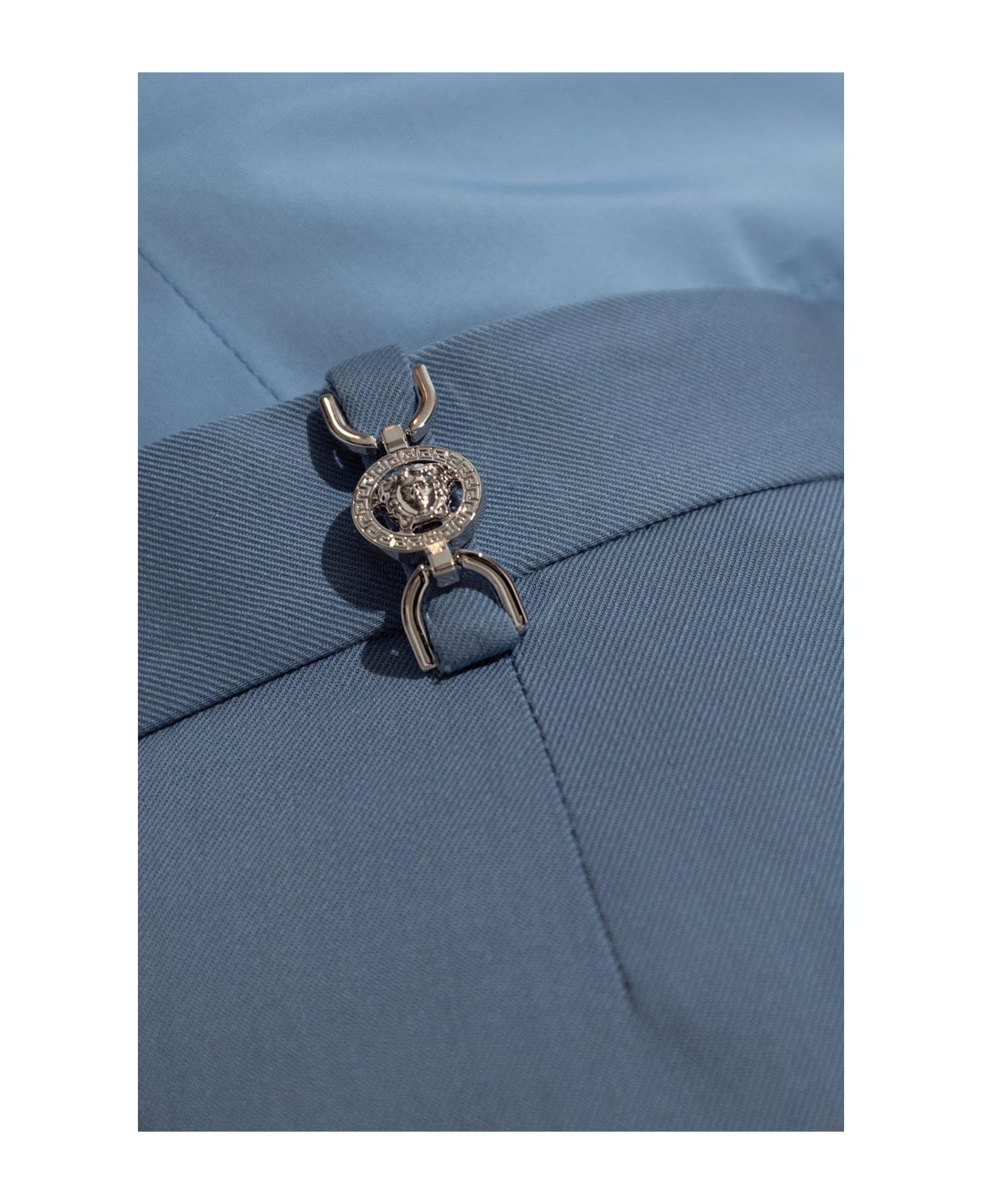 Versace Pressed-crease Tailored Trousers - Blue
