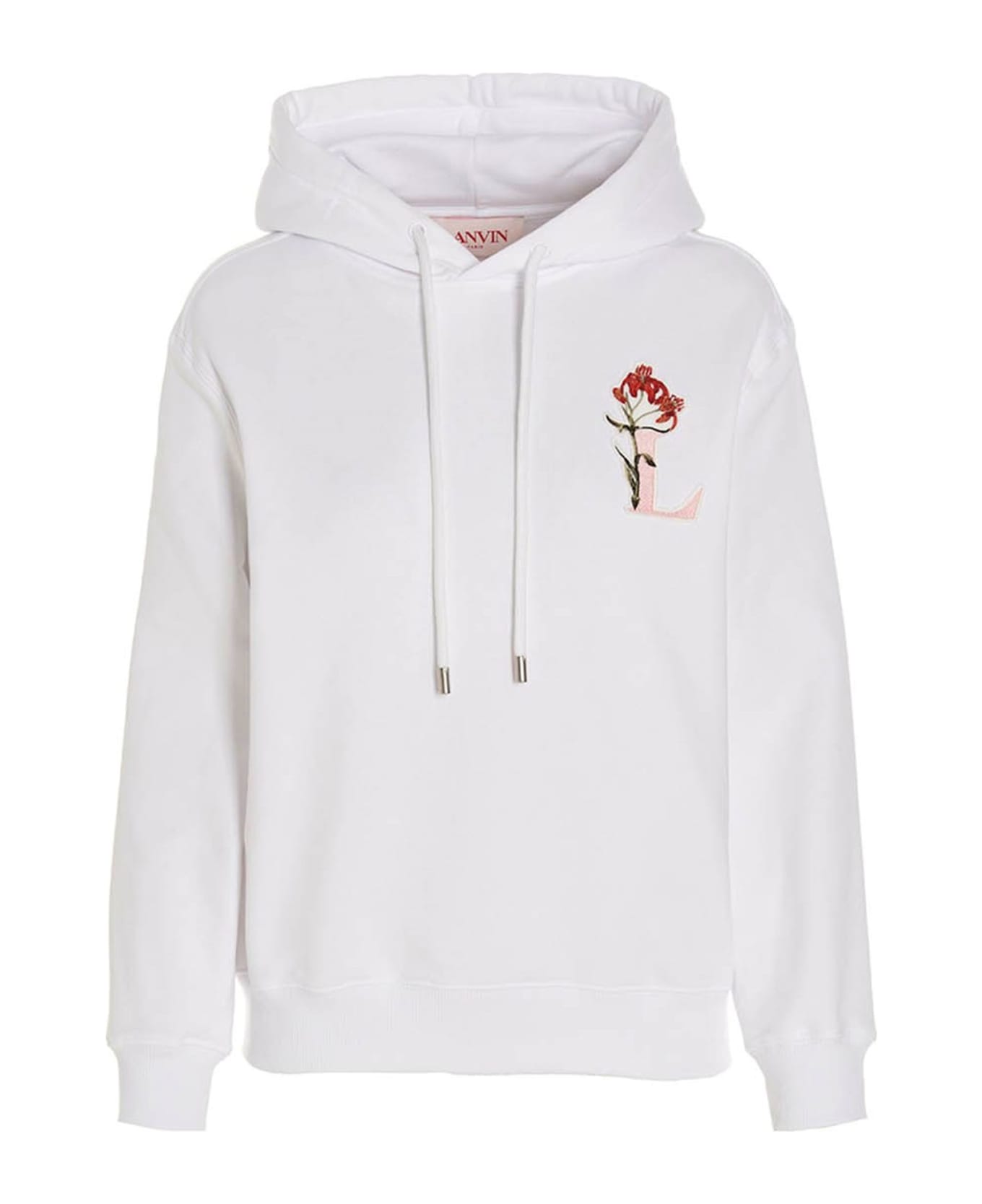 Lanvin Printed Hoodie - OPTIC WHITE