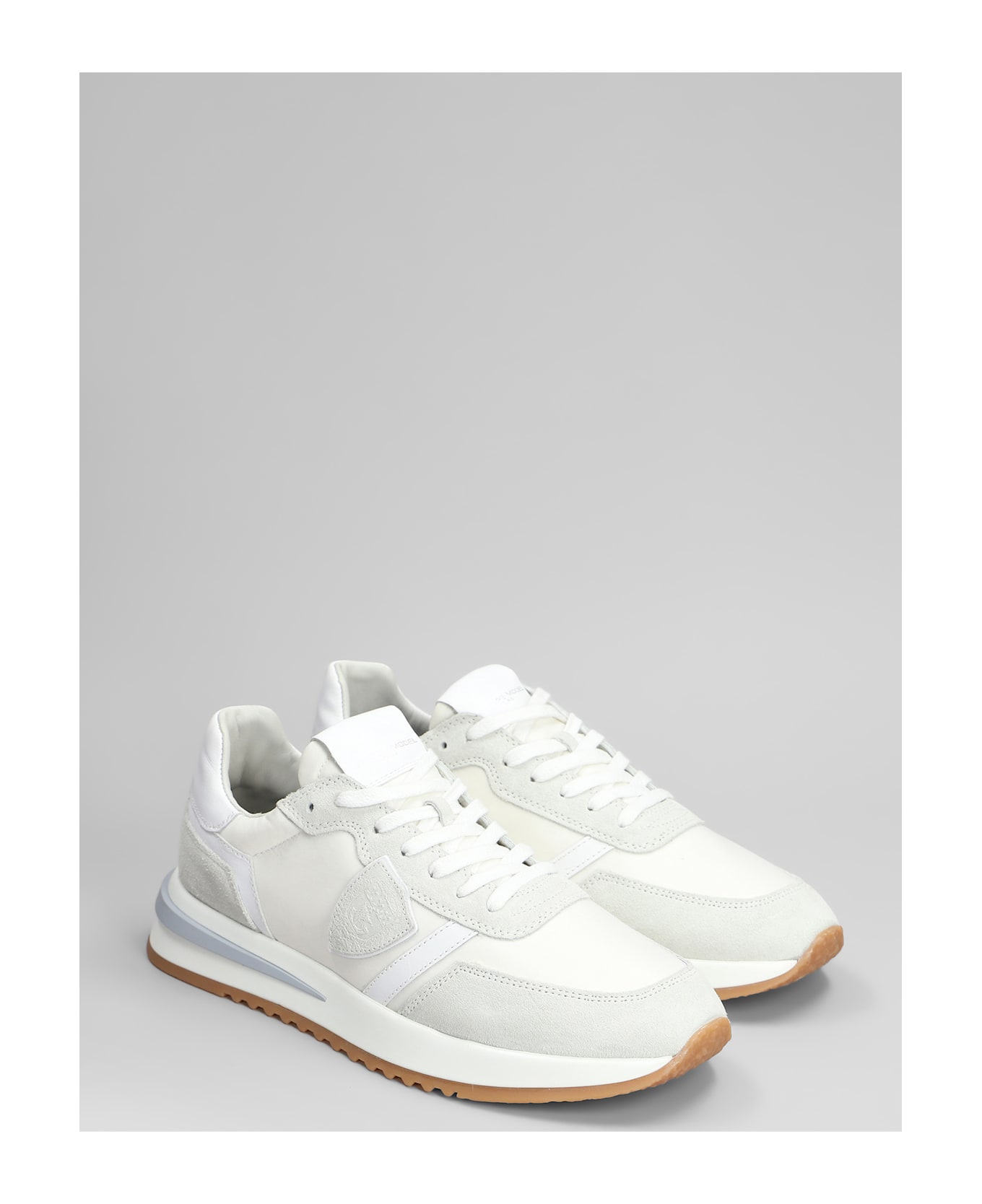 Philippe Model Tropez 2.1 Sneakers In White Suede And Fabric - white
