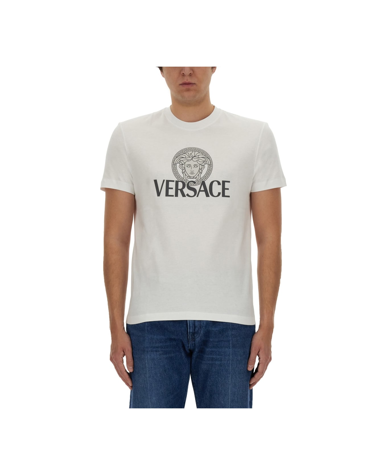 Versace Jersey T-shirt - WHITE