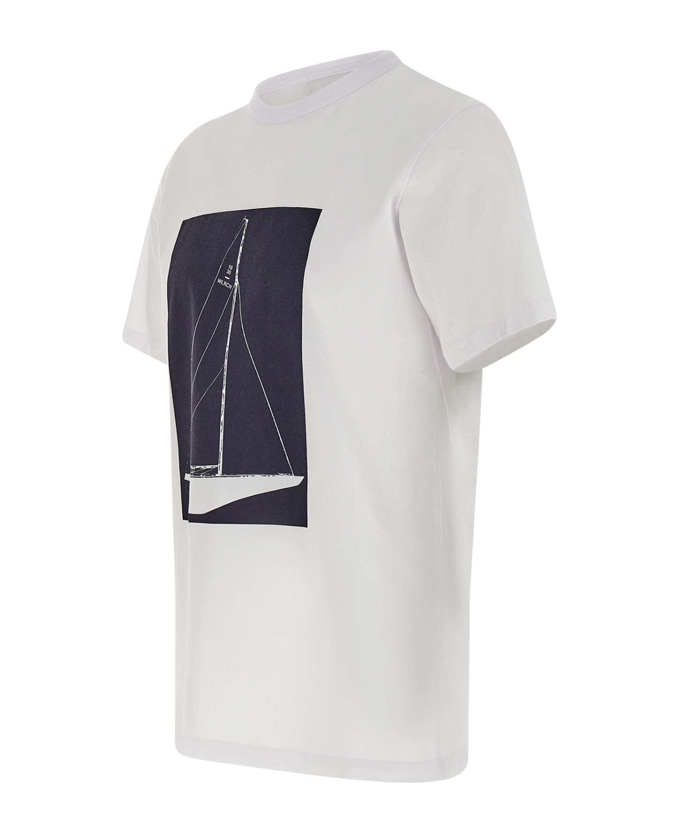 Woolrich "boat" Cotton T-shirt - WHITE シャツ