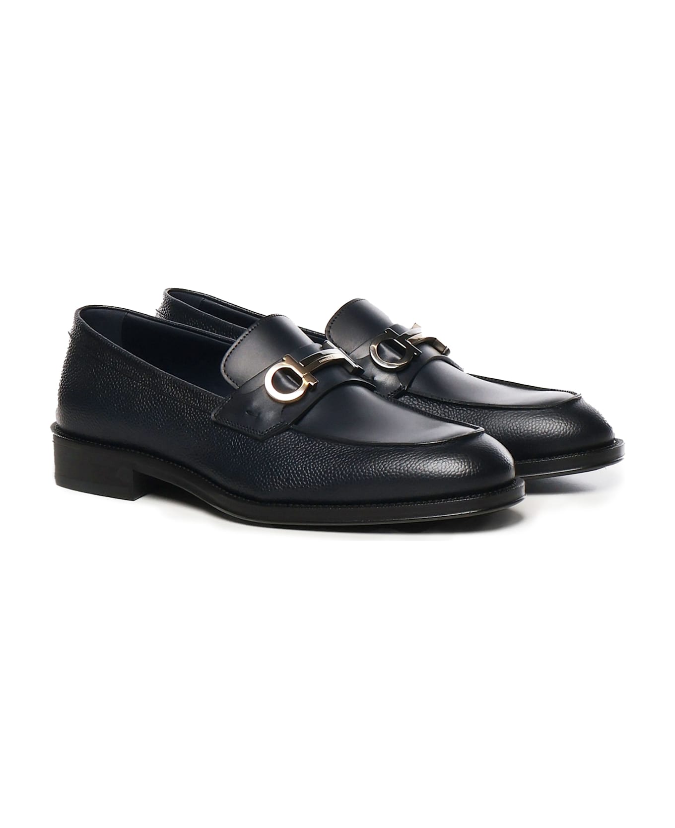 Ferragamo Gancini Ornament Moccasin - Blue