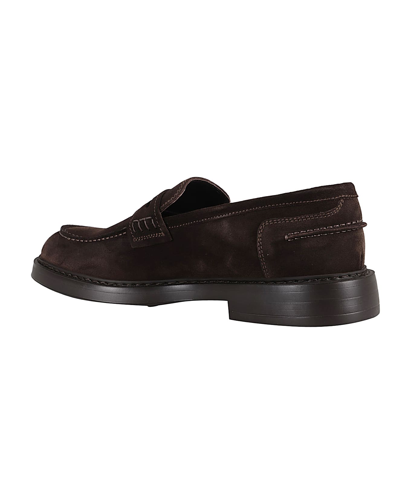 Doucal
s Suede Leather Loafers - Brown