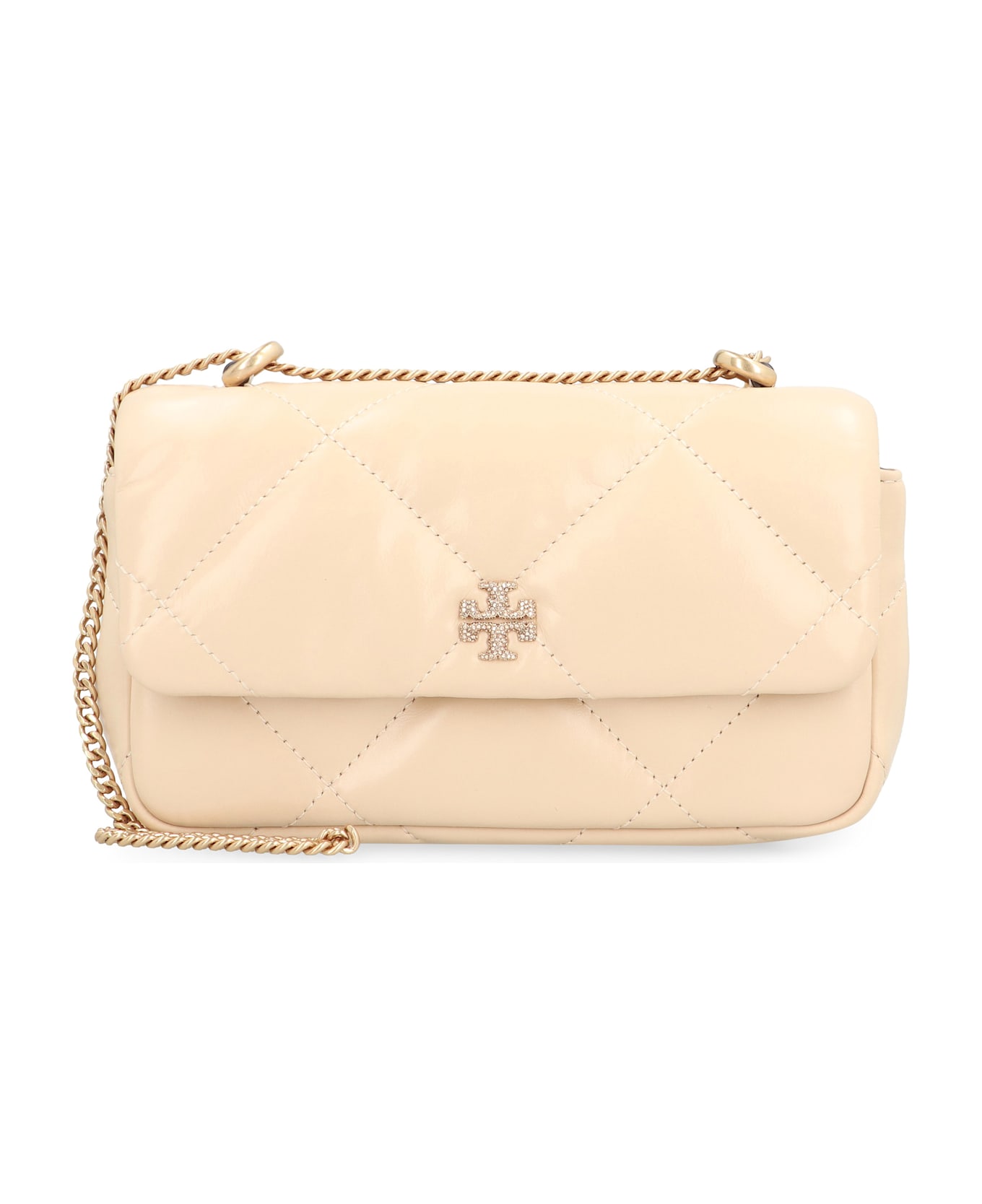 Tory Burch Kira Diamond Leather Mini Crossbody Bag - VANIGLIA