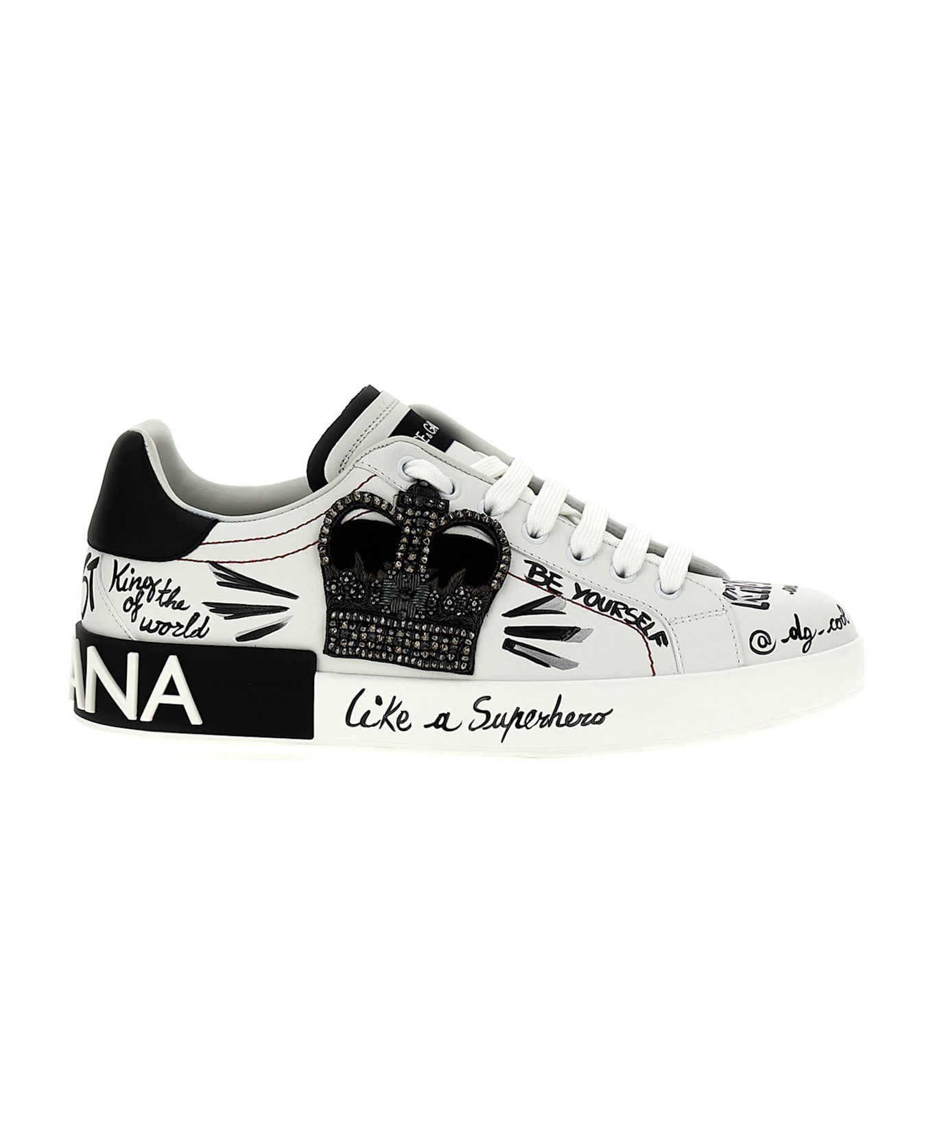 Dolce & Gabbana 'portofino' Sneakers - White/Black