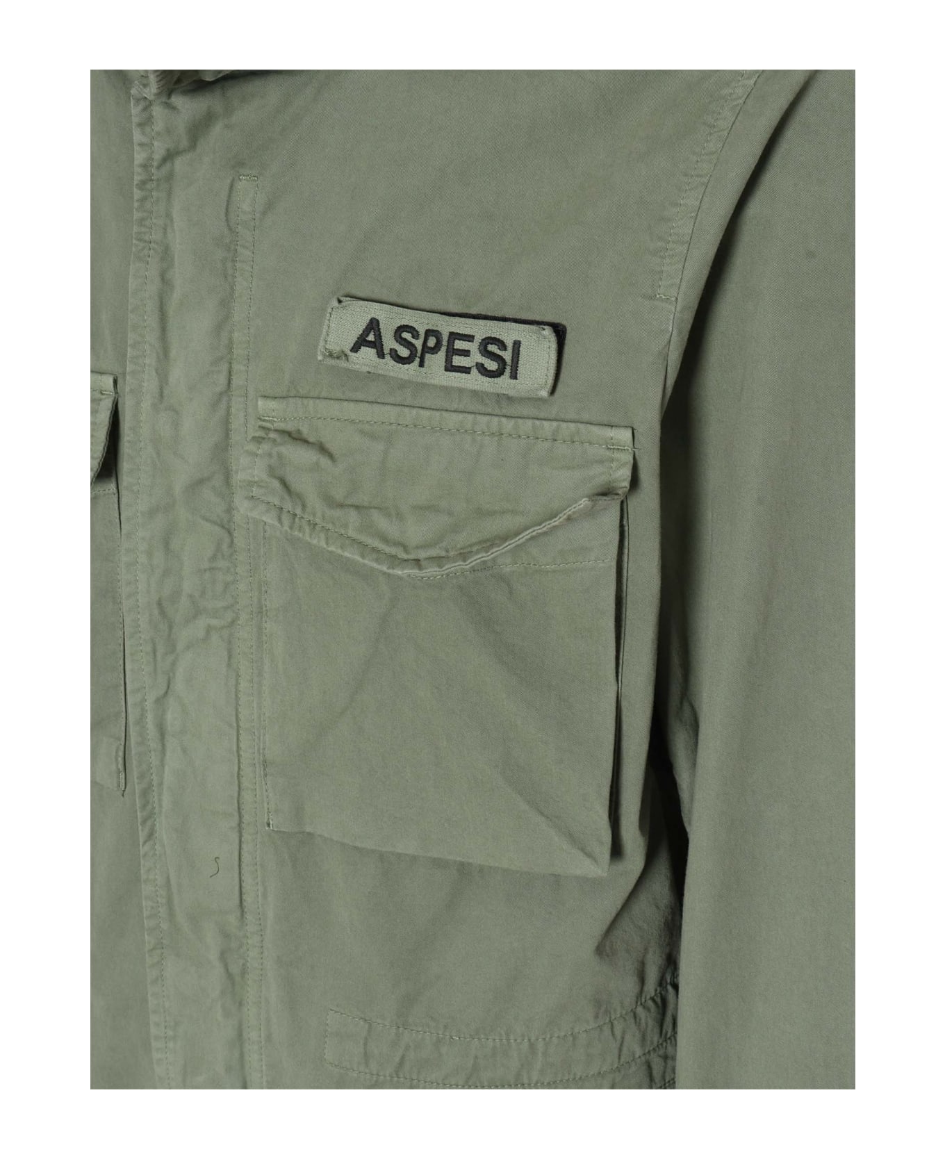 Aspesi Military Green Unlined Jacket - Salvia