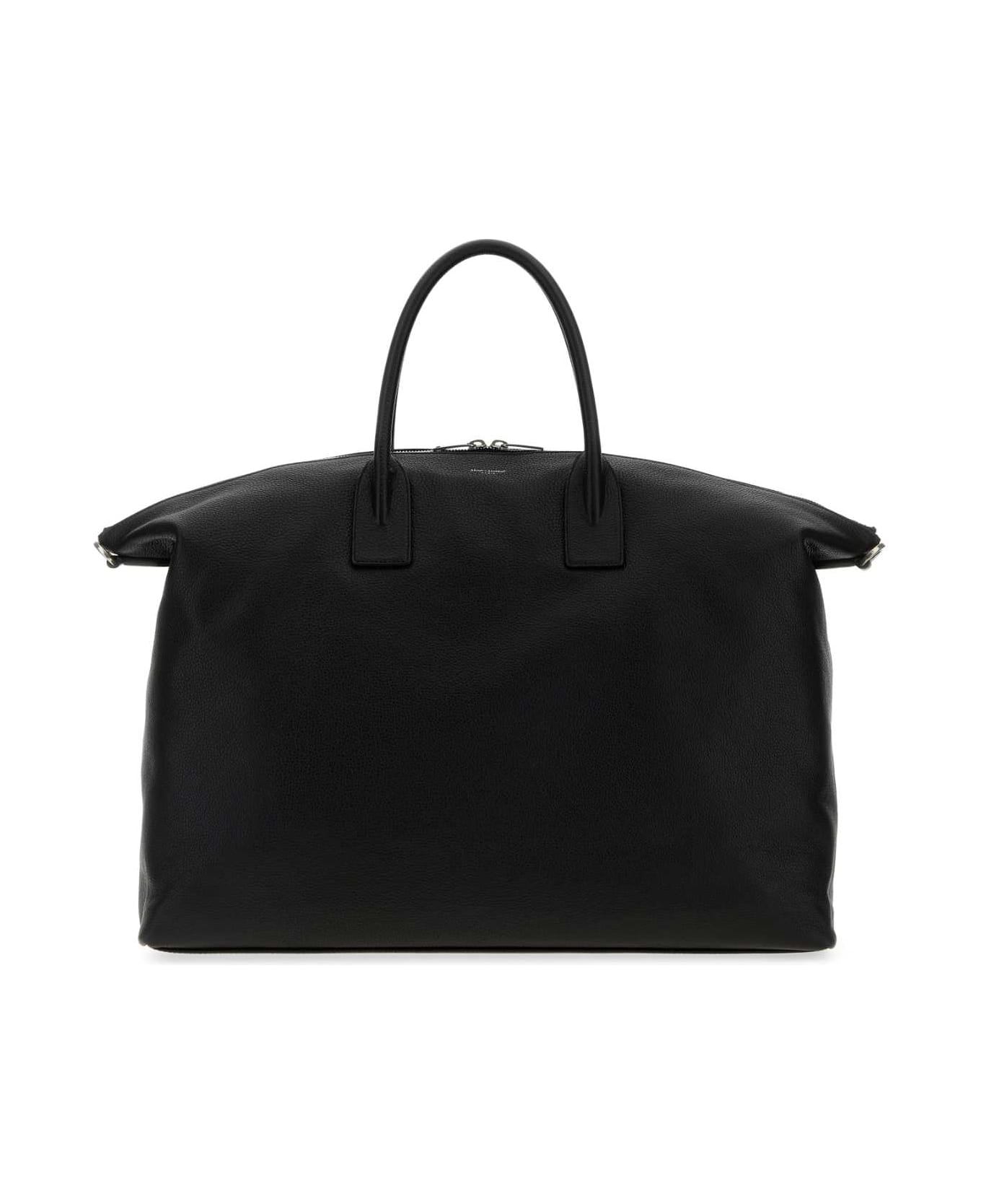 Saint Laurent Black Leather Travel Bag - NERO