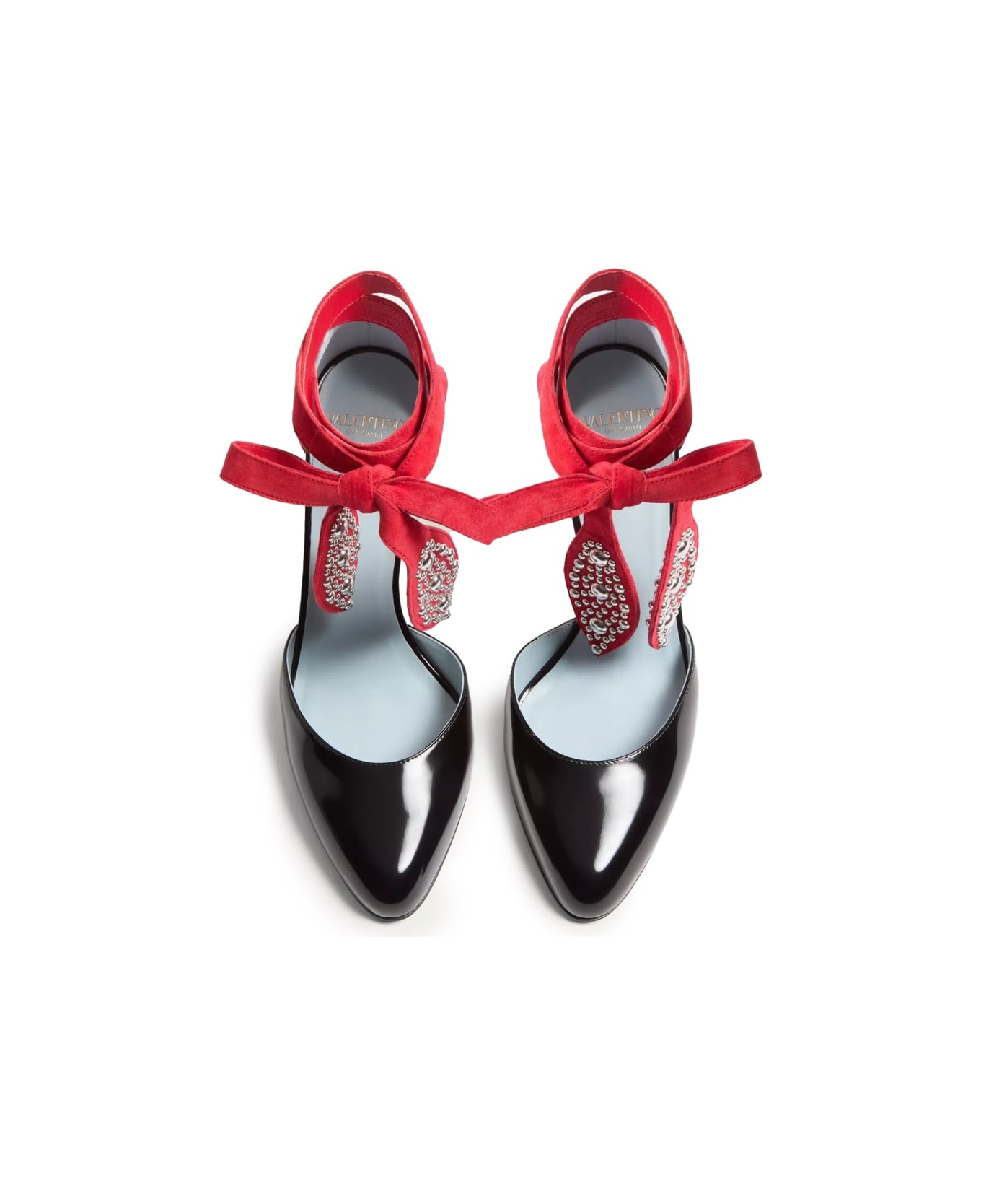 Valentino Garavani Décolleté 'foliefoliage' - BLACK/RED