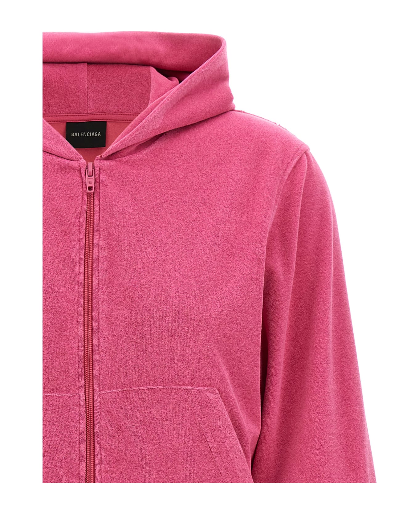 Balenciaga Rhinestone Logo Hoodie - Fuchsia