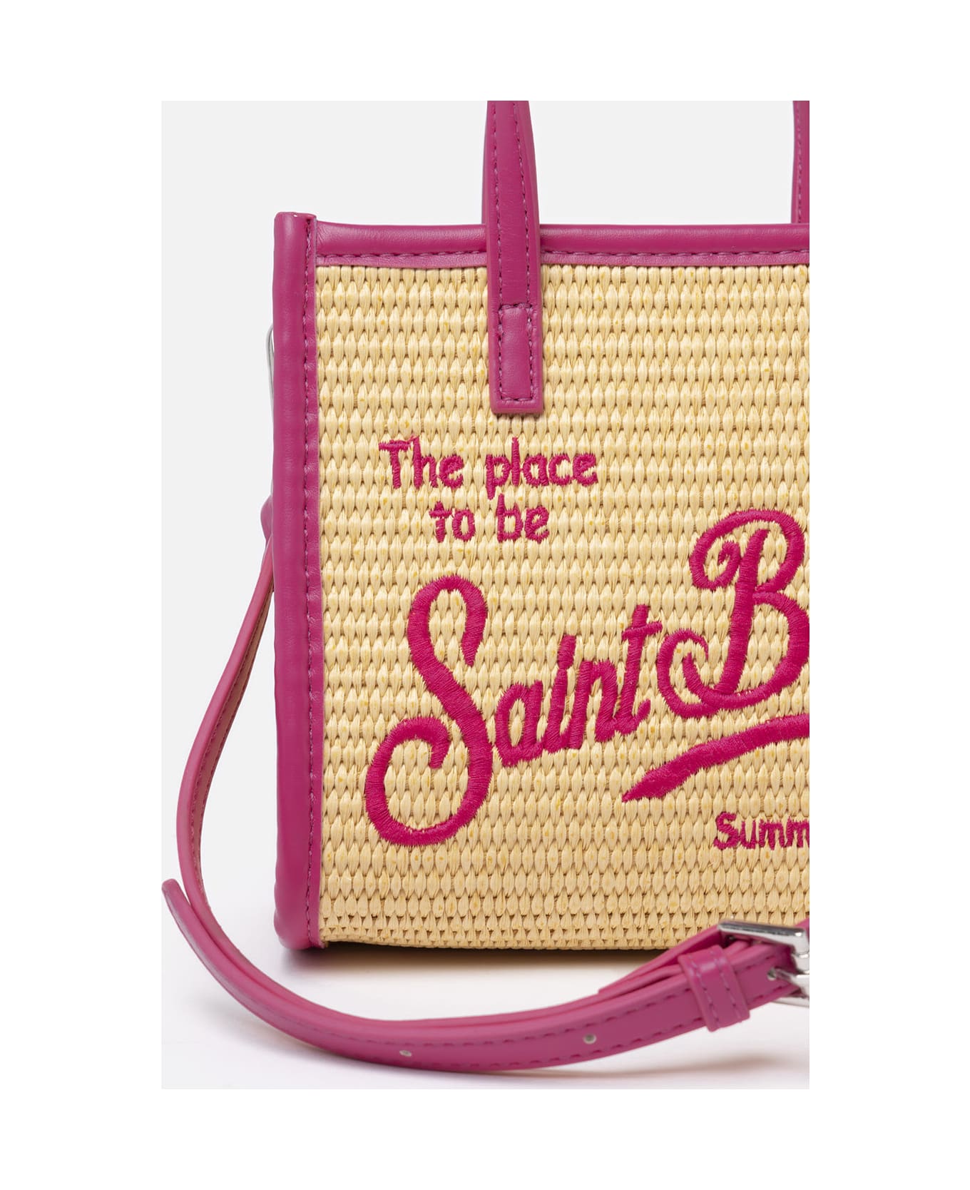 MC2 Saint Barth Beige Mini Vivian Straw Handbag - BEIGE