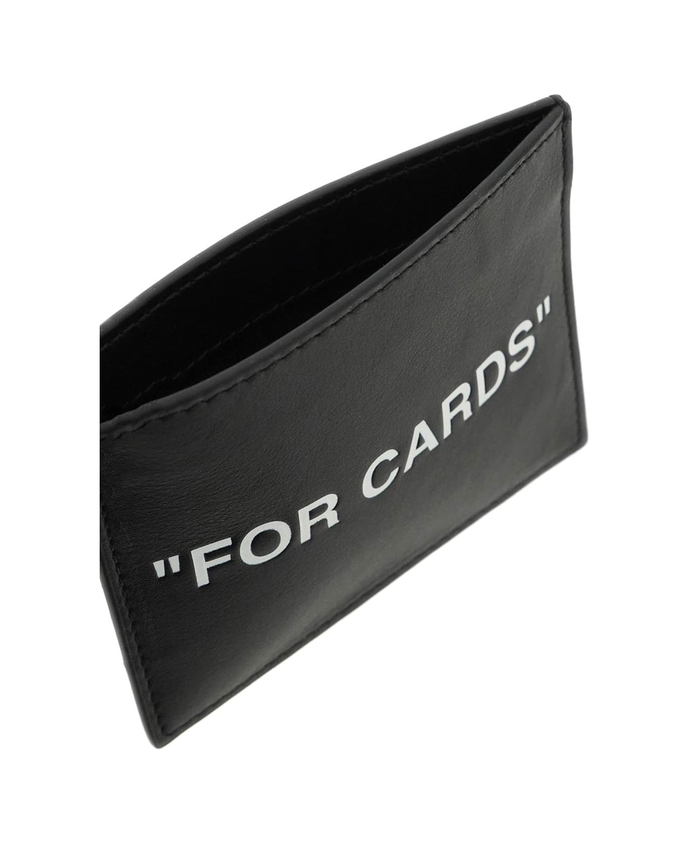 Off-White Leather Cardholder - black