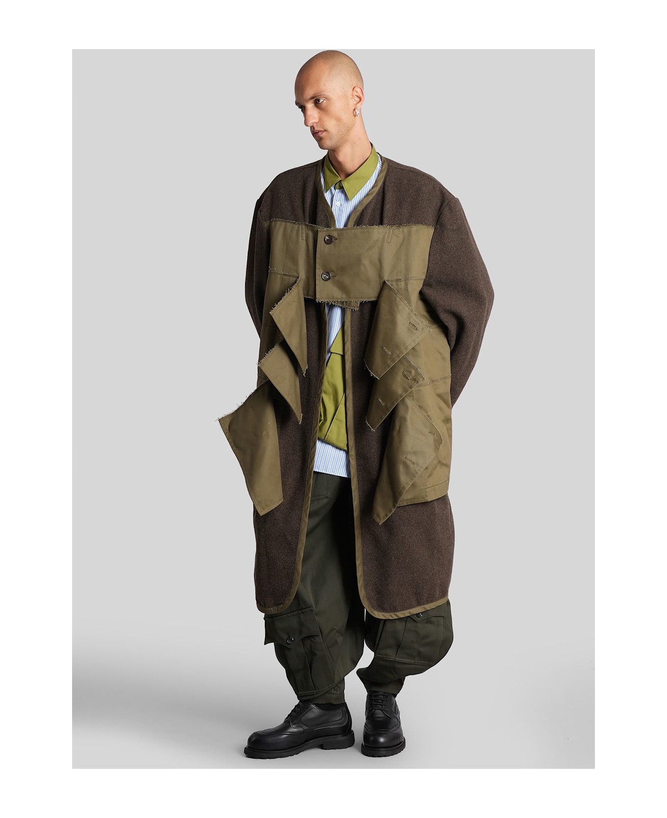 Comme Des Garçons Homme Plus In Green Nylon - green