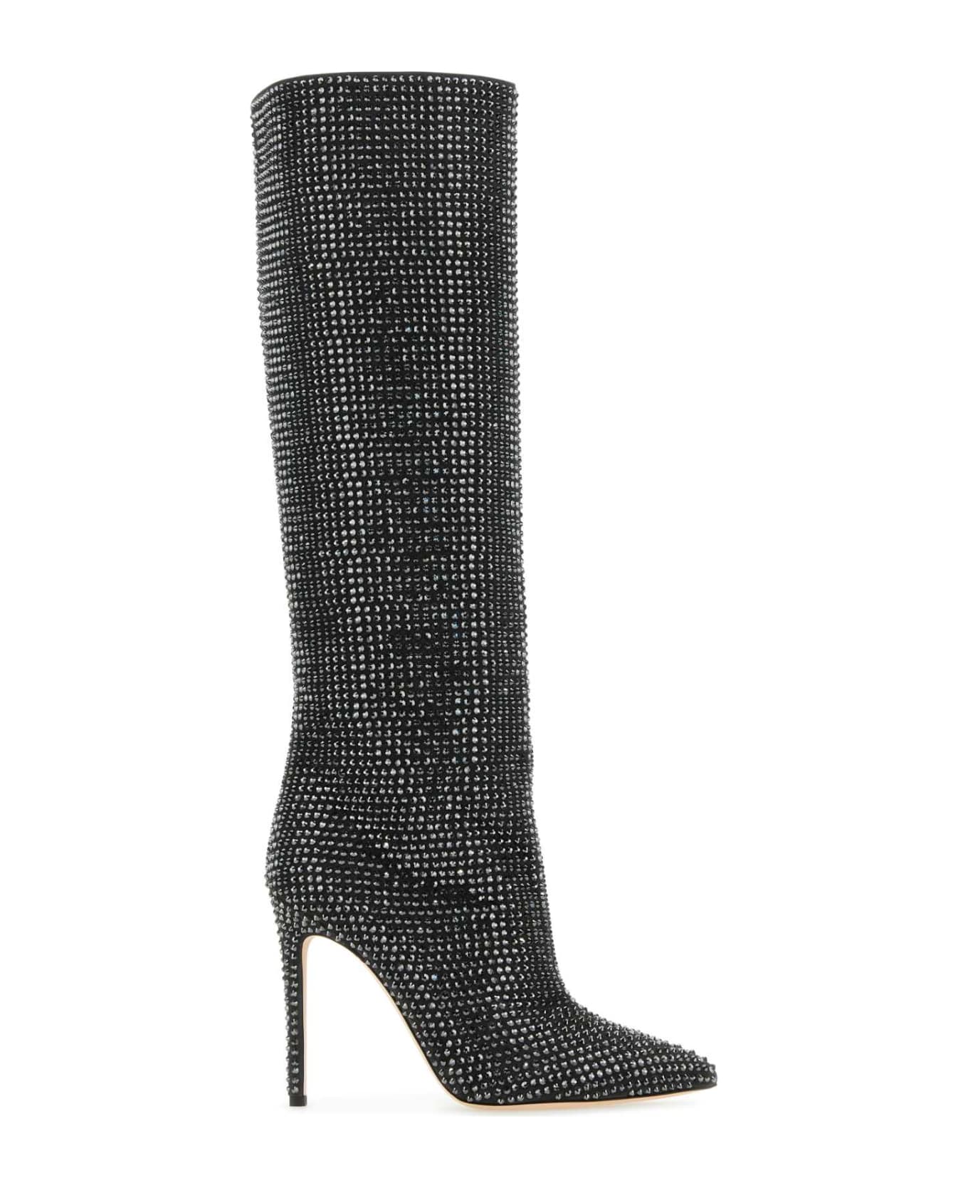 Paris Texas Embellished Suede Holly Boots - ANTHRAROCKDIAM
