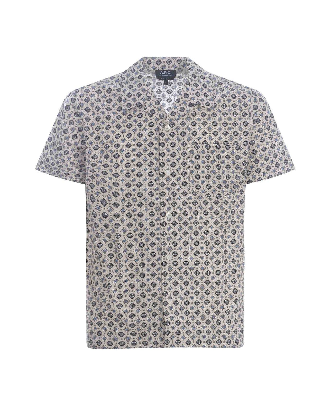 A.P.C. Pattern-printed Short-sleeved Shirt - Bianco